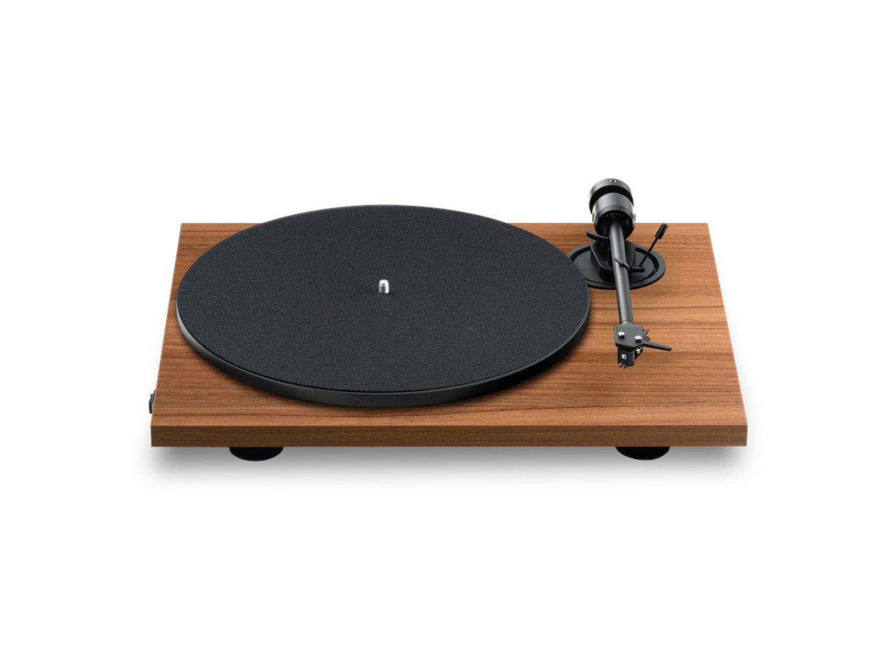 Platte, Turntable, Holzbasis, Tonarm, Vinylspieler