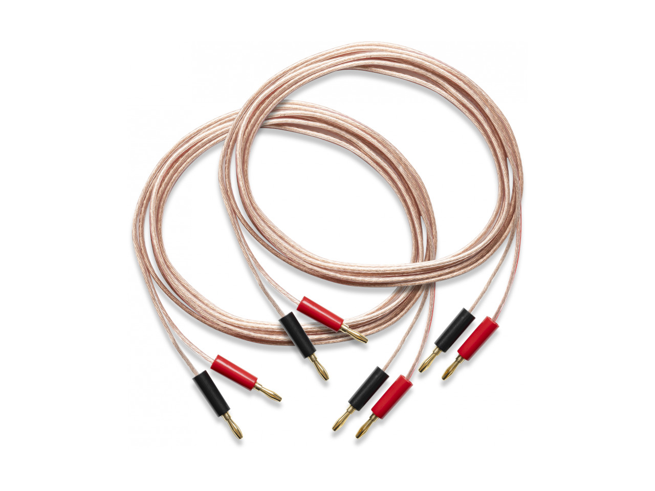 Lautsprecherkabel, Spiralkabel, Bananenstecker, Kupferdraht, Audiokabel