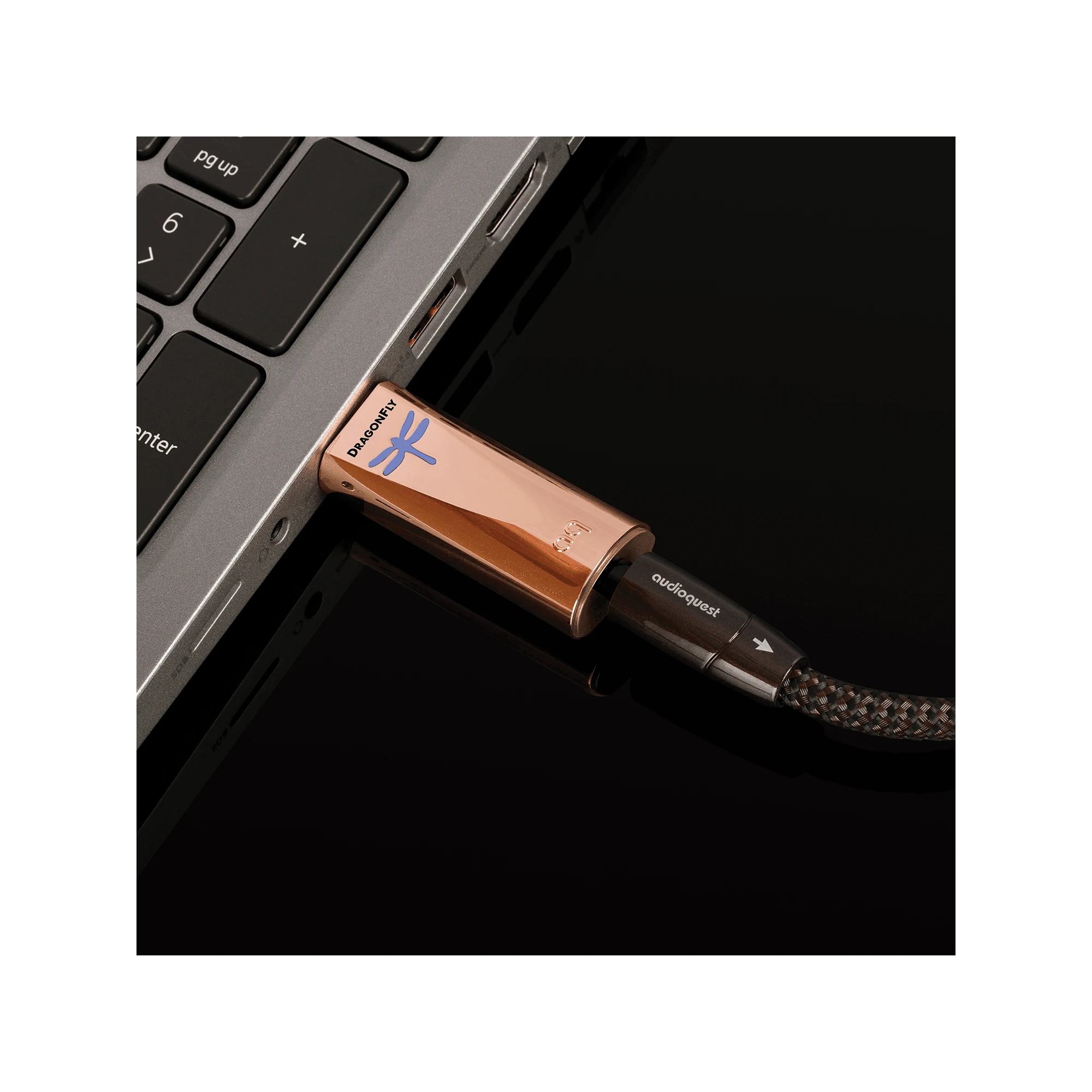 usb-c, flash-drive, rose-gold, dragonfly, laptop