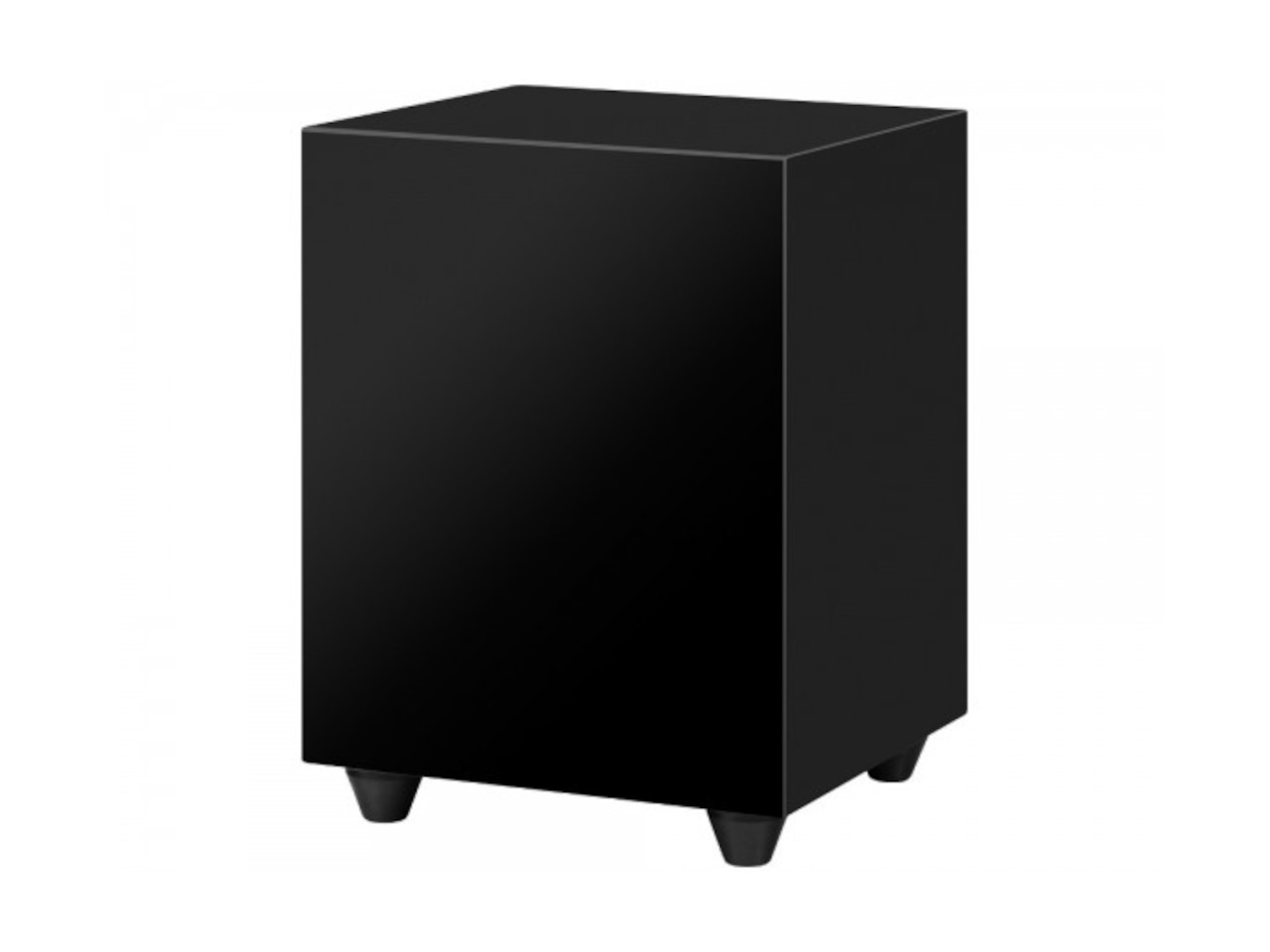 subwoofer, schwarz, Lautsprechergehäuse, Standfüße, würfelförmig