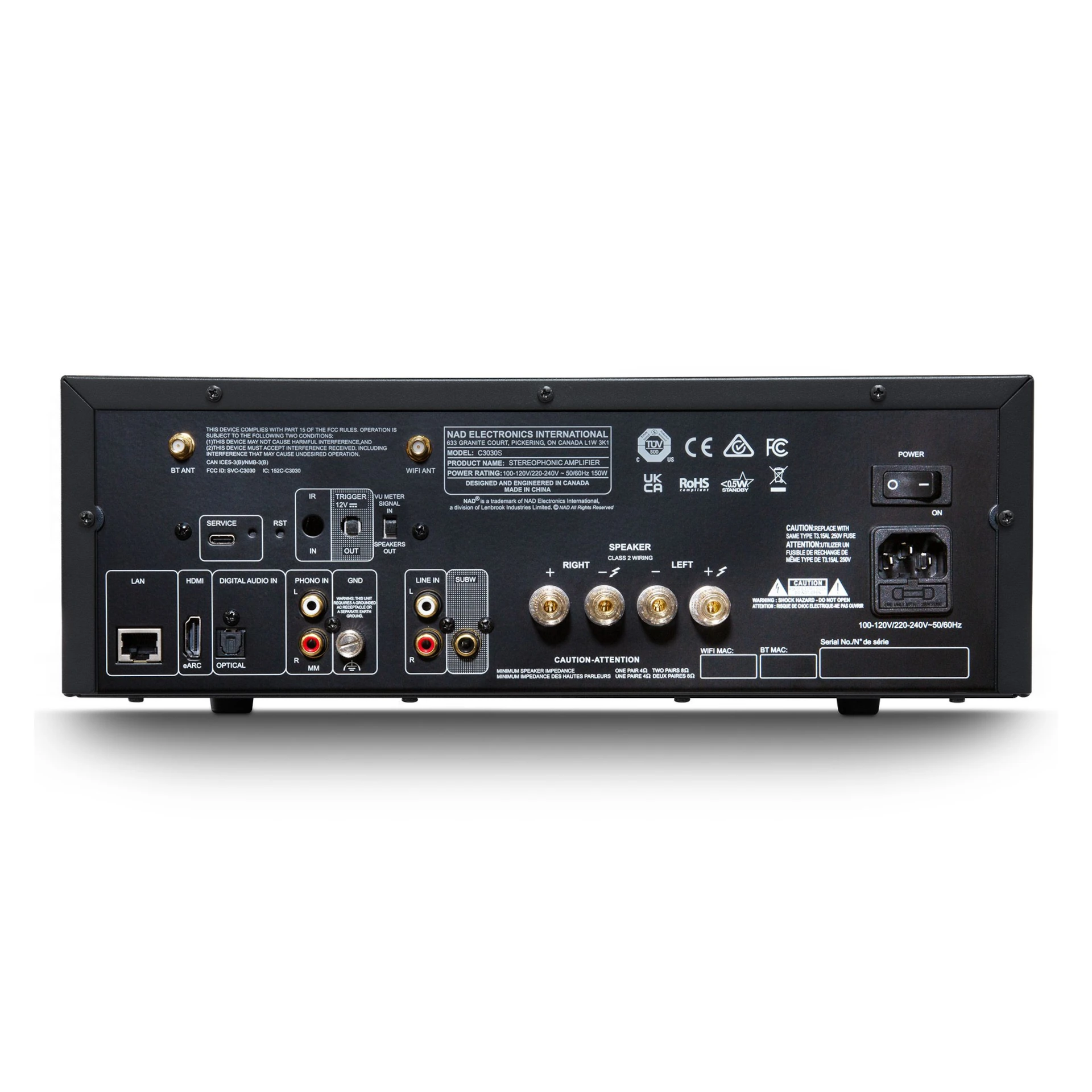 AV-Receiver, Audio-Verstärker, Rückseite, Lautsprecheranschlüsse, Anschlüsse