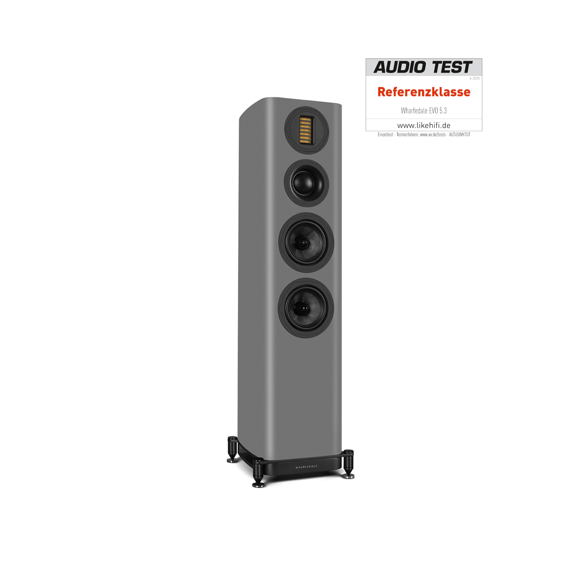 Lautsprecher, Standlautsprecher, 4-wegespeaker, Gehäuse grau, Hochton-Treiber