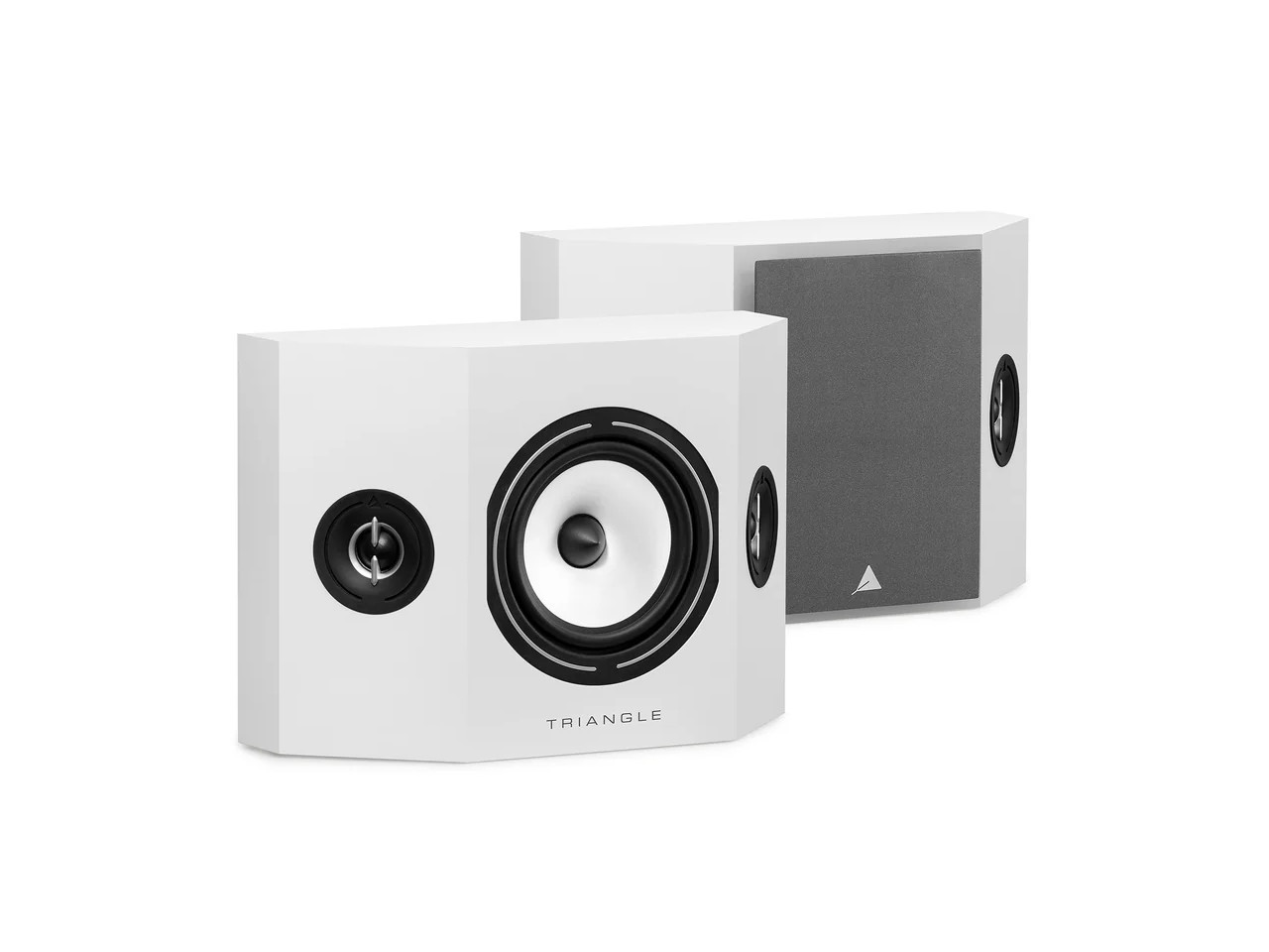 Box-Lautsprecher, Studio-Monitor, weißer Lautsprecher, Lautsprecher-System, Triangle-Marke