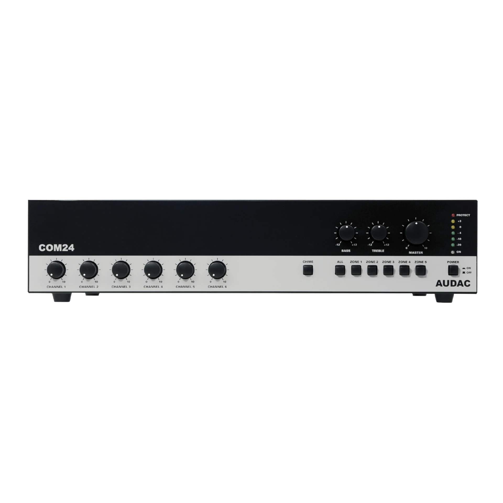 Audio-Mixer, Mehrkanal, Rackmount, Knopfregler, Marke nicht sichtbar
