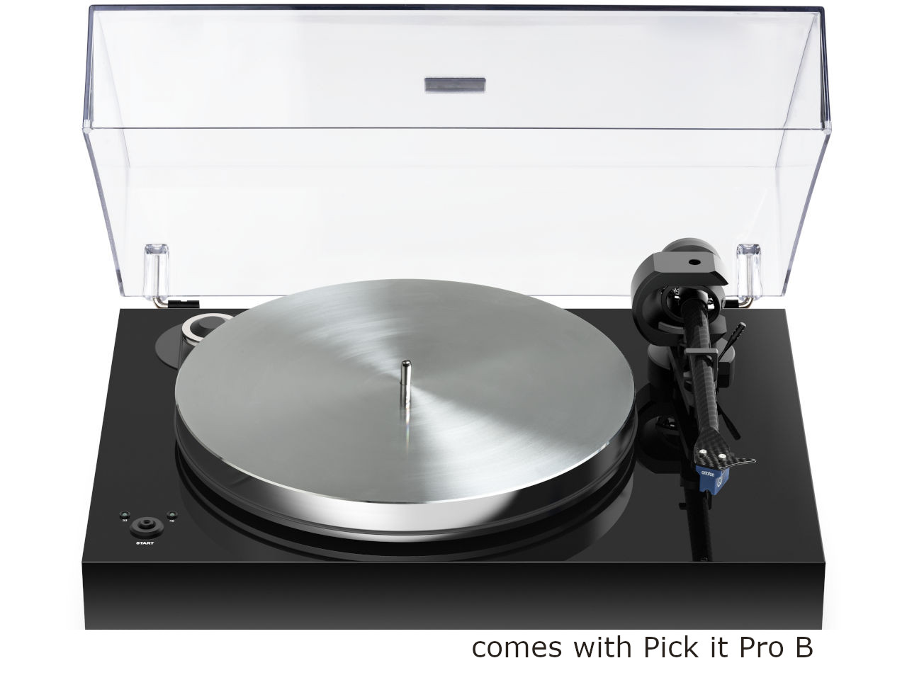 Turntable, Vinyl, Platter, Tonarm, Transparenter Deckel