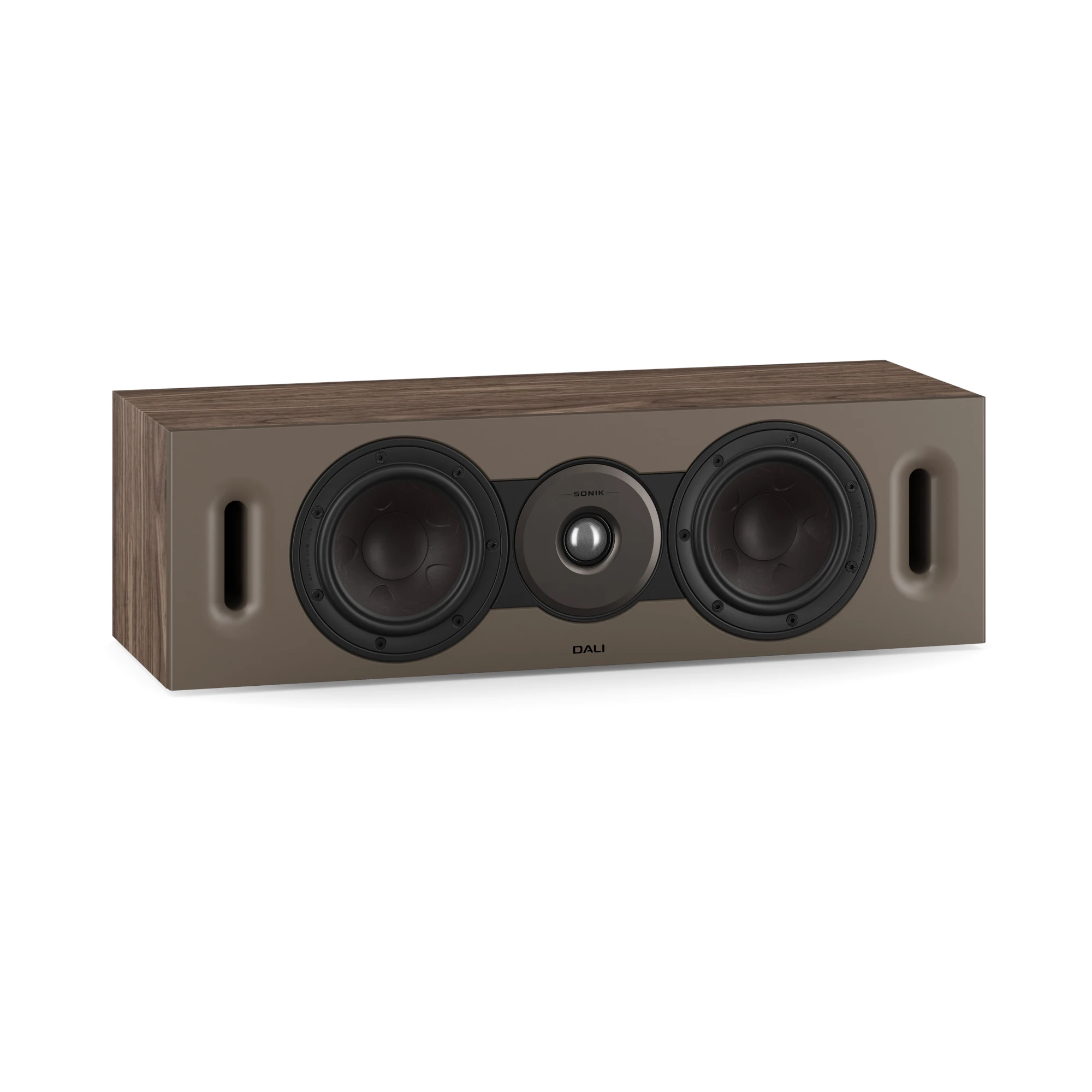 boxenlautsprecher, 3-Wege, holzoptik, braun, center/subwoofer