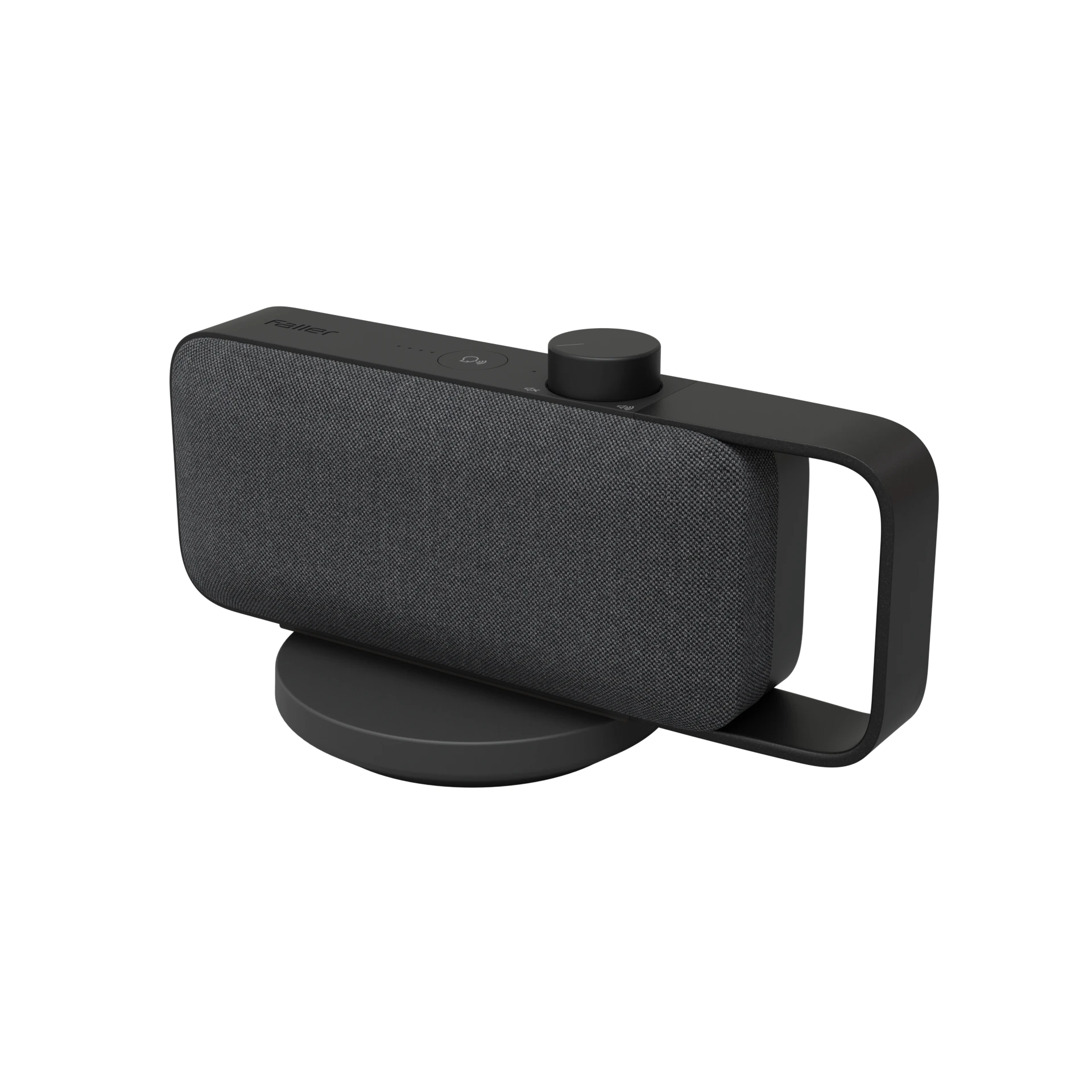 Bluetooth-Lautsprecher, Schwarz, Stoffbespannung, Drehregler, Standfuß