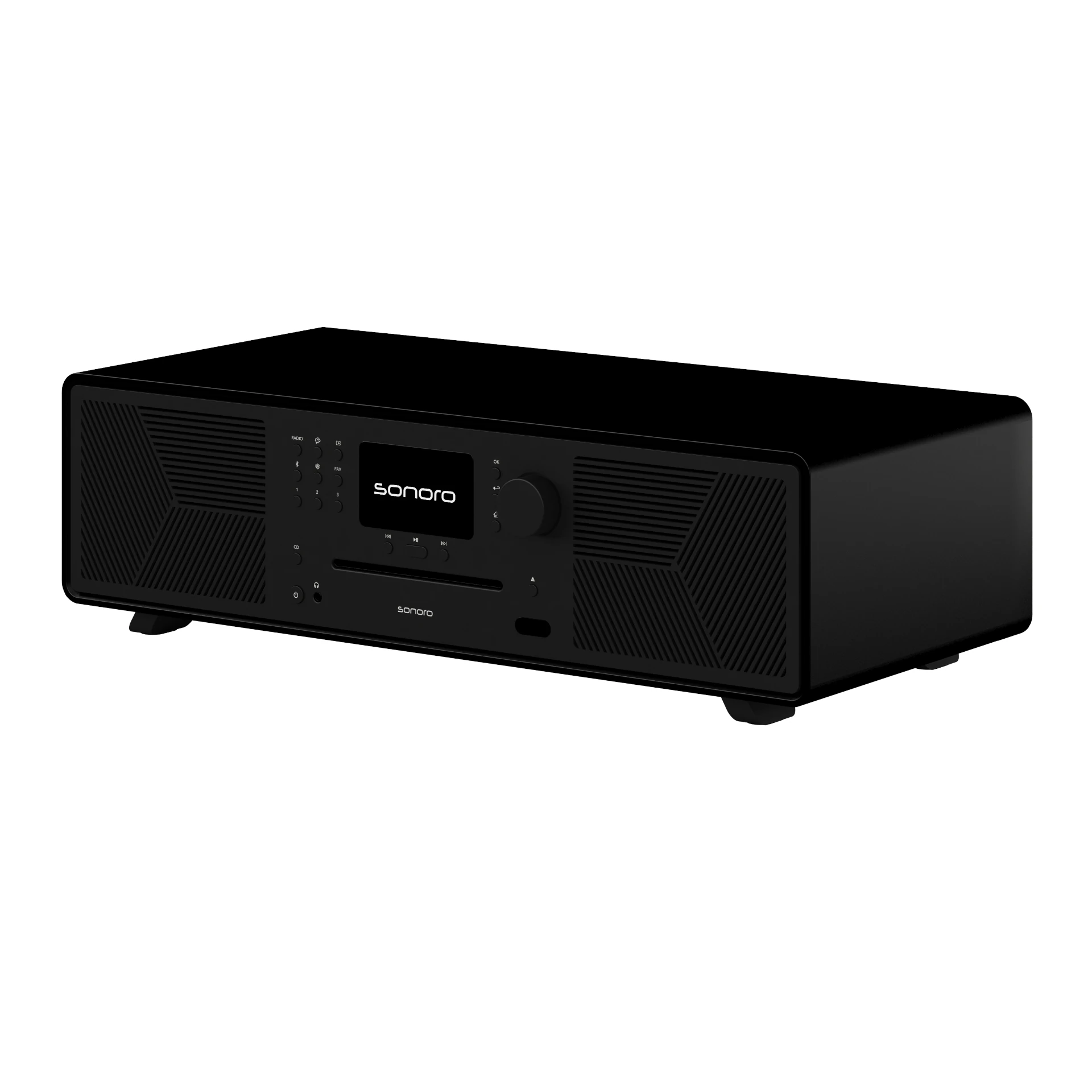 Stereoanlage, Internetradio, CD-Player, schwarz, Lautsprecher