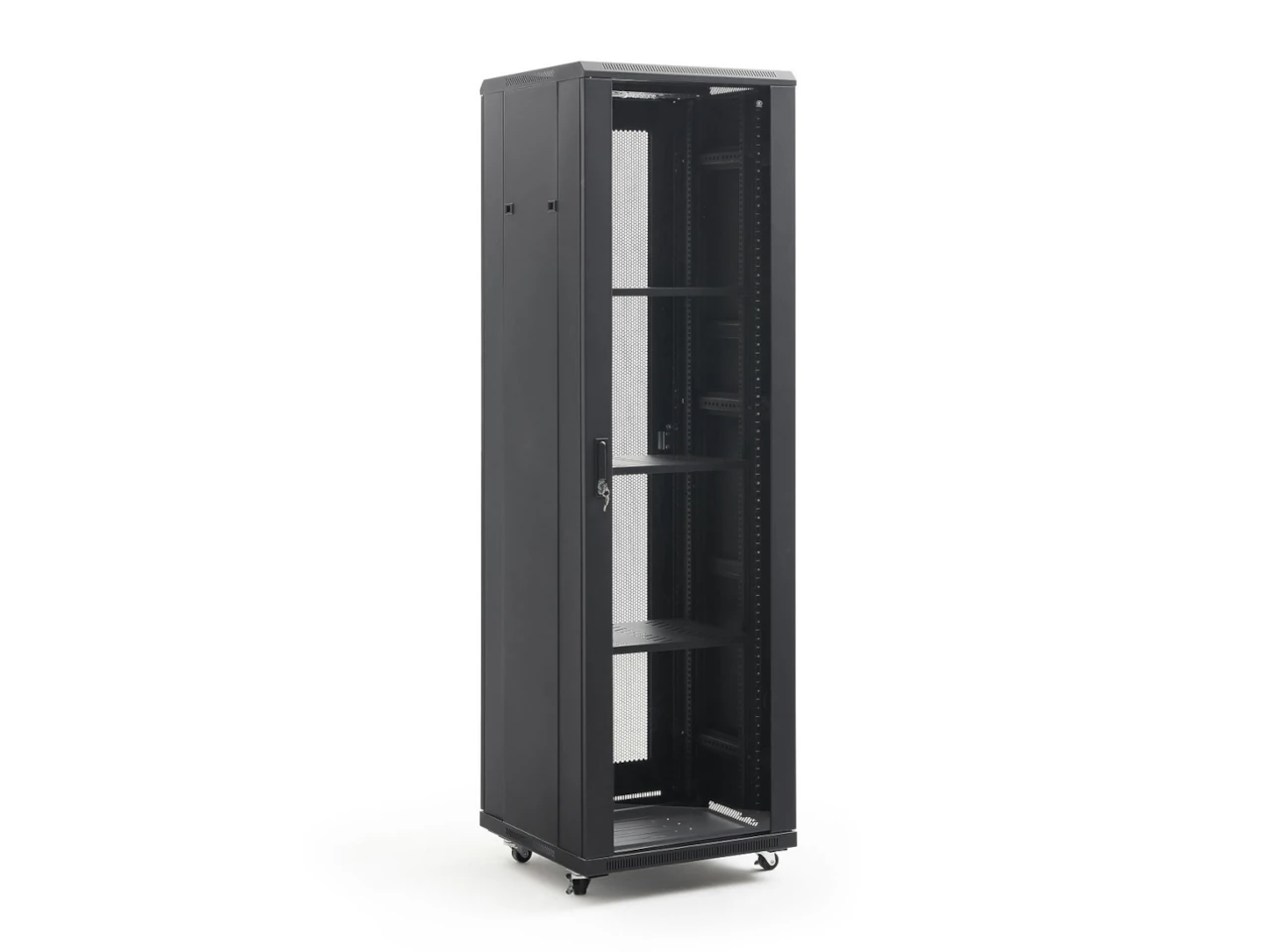 Serverrack, Schrank, Netzwerkrack, Metallkorpus, Rollrack