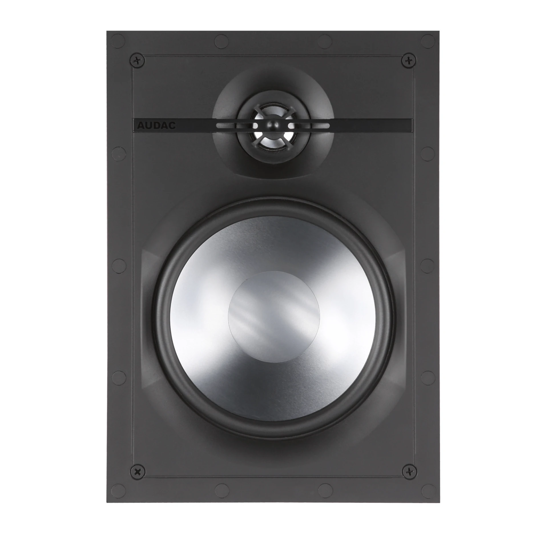 sprecher, lautsprecher, woofer, wandmontiert, grau