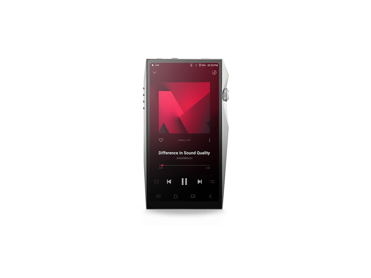 portabler Player, digitaler Musikplayer, schwarzer Bildschirm, Touchscreen, einzelnes Gerät