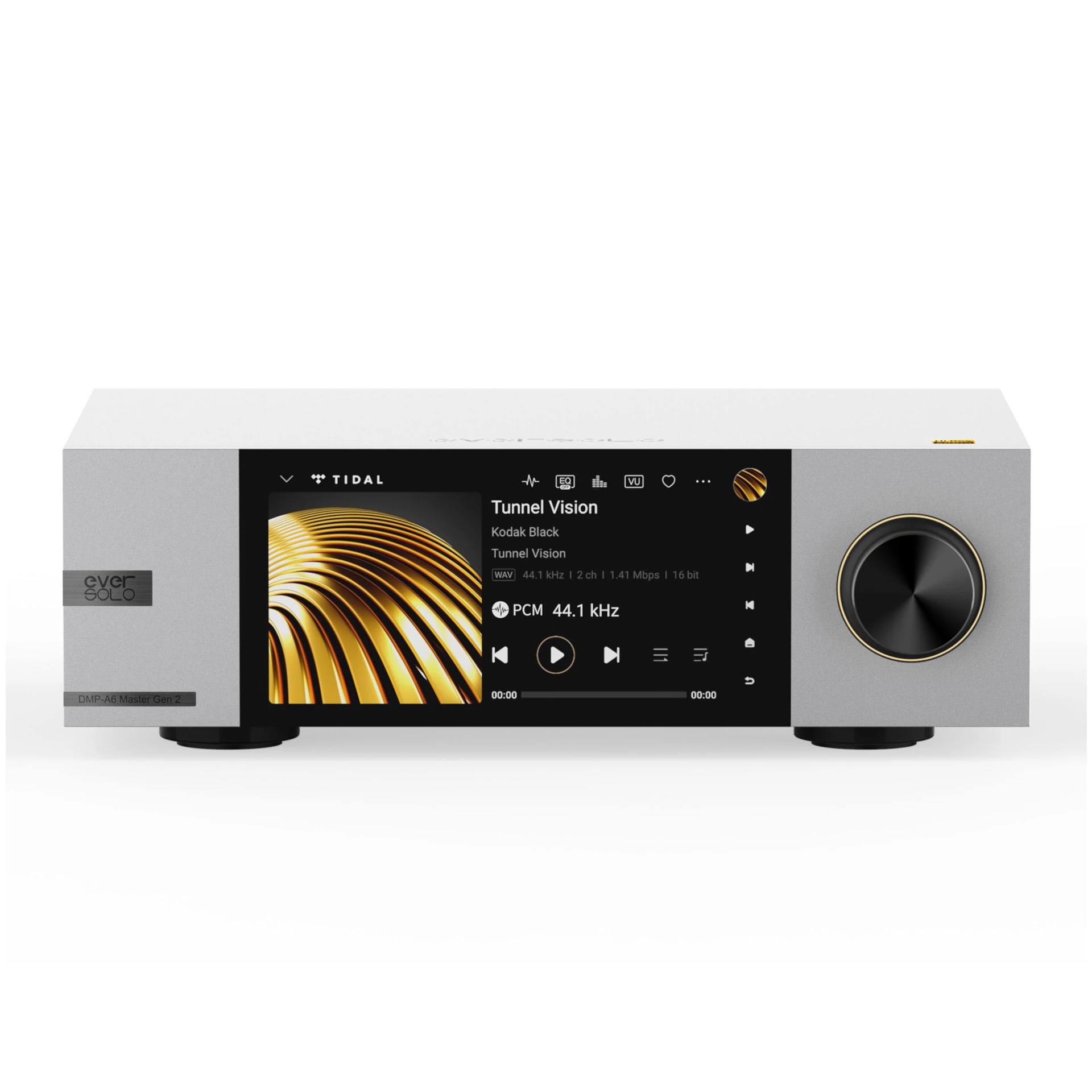 audiophile DAC, high-end stereo, digital-to-analog converter, display screen, metal enclosure