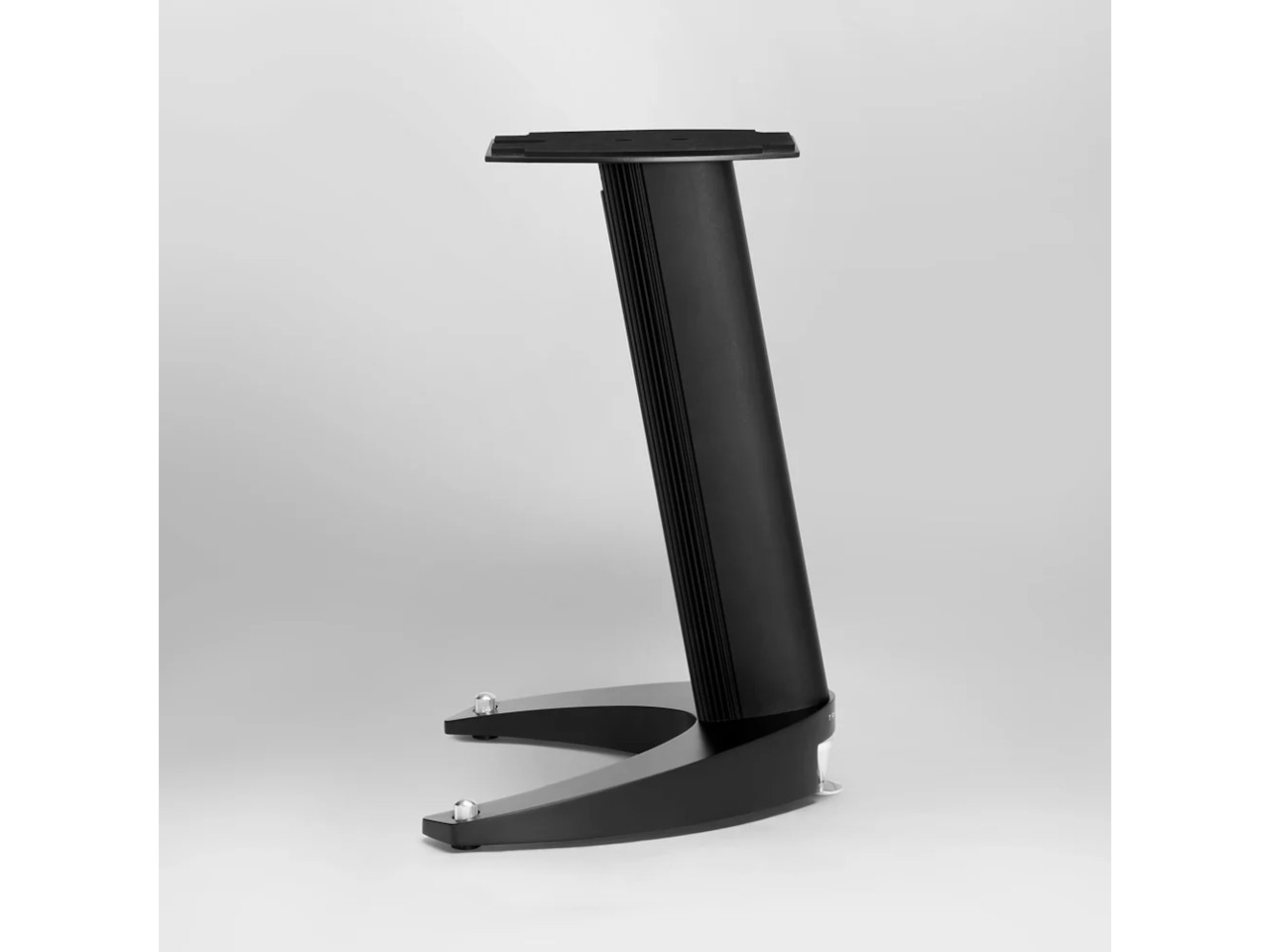 Sprecherständer, robuste Basis, verstellbares Bein, schwarz, Metallplatte