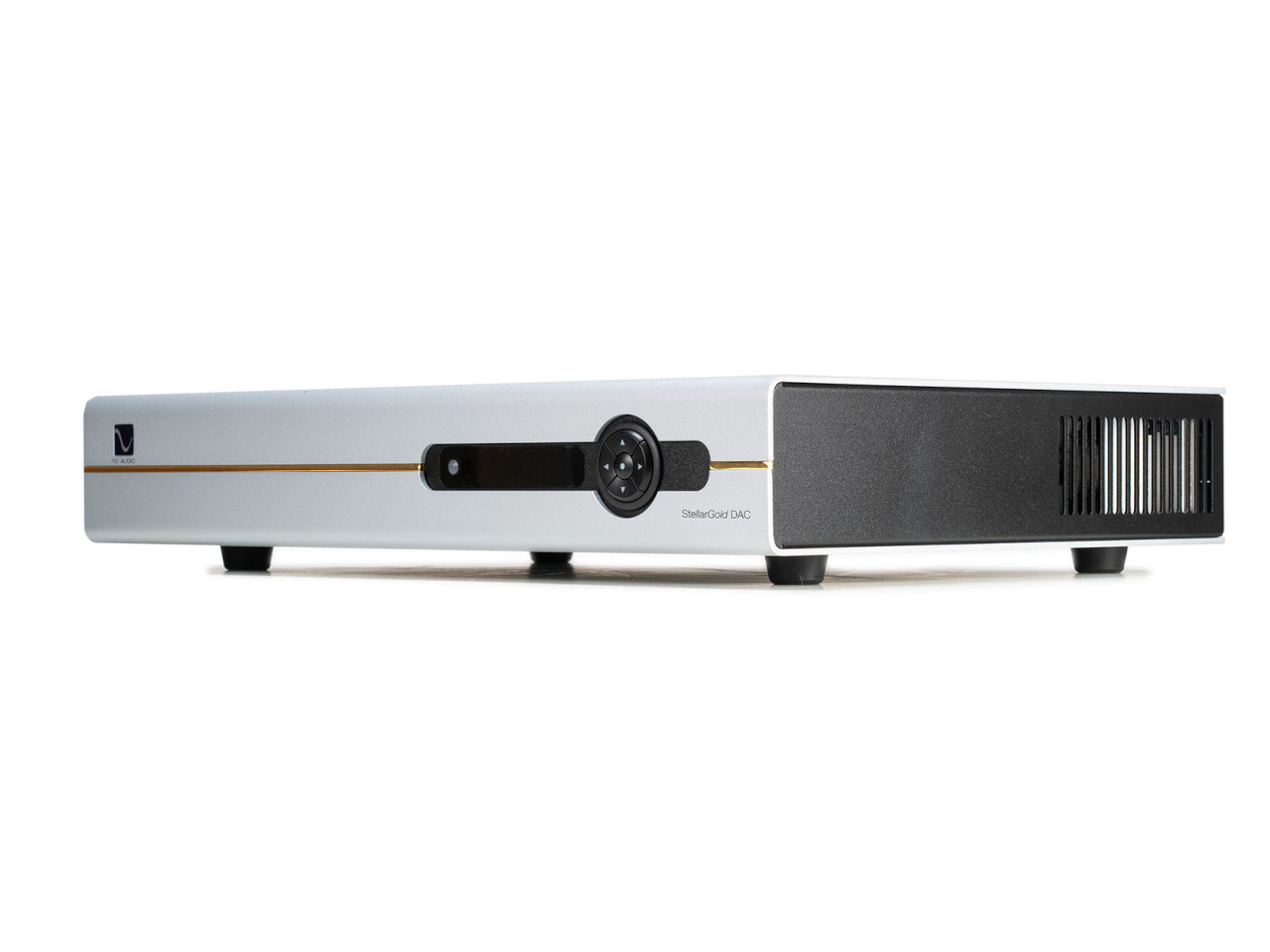 DAC, StellarGold DAC, Audio-Komponente, Hi-Fi, Silbernes Gehäuse