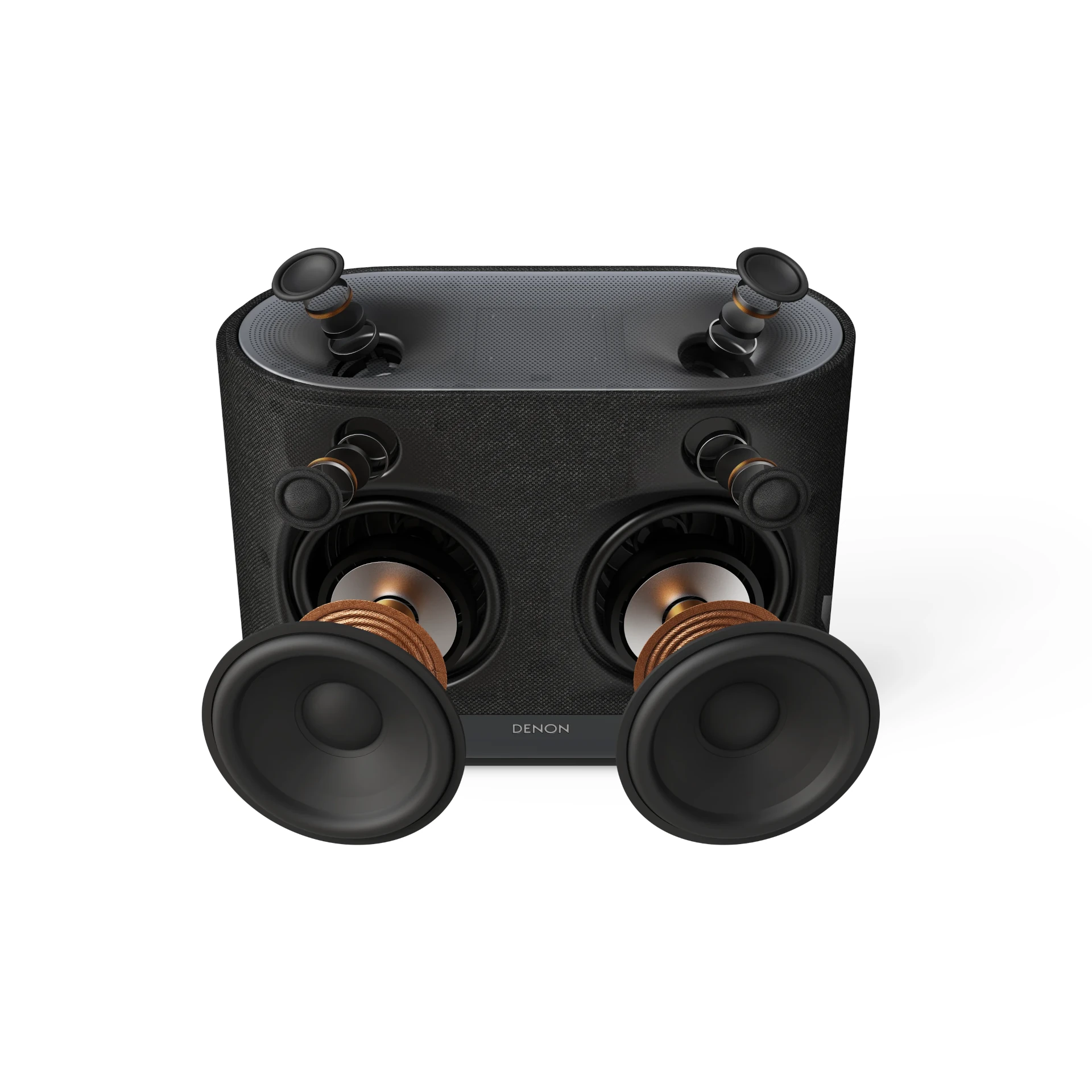 Lautsprecher, Kompaktlautsprecher, 2.1-System, Kopf-hörer-Lautsprecher, Denon-Design