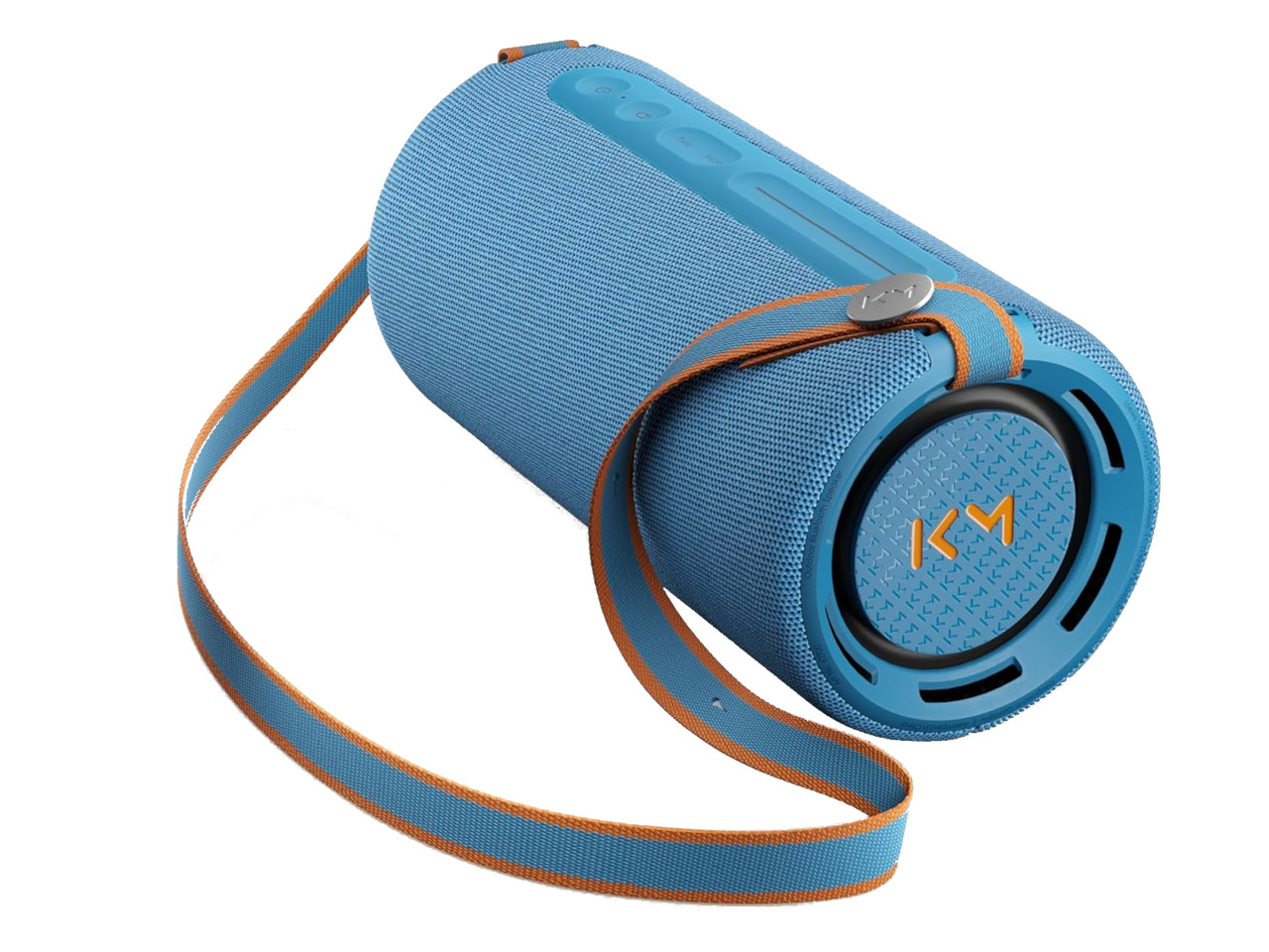 Bluetooth-Lautsprecher, tragbarer Lautsprecher, Blau, Gewebestruktur, Tragegurt