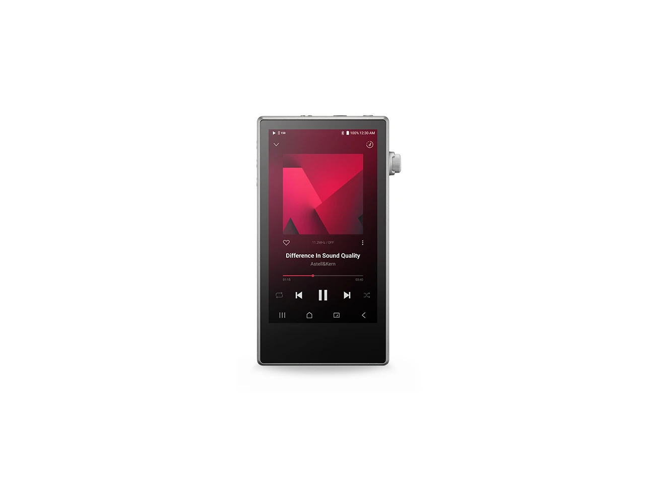 MP3-Player,  tragbare Musikwiedergabe, Touchscreen, Digitalanzeige, schwarzer Metallkörper