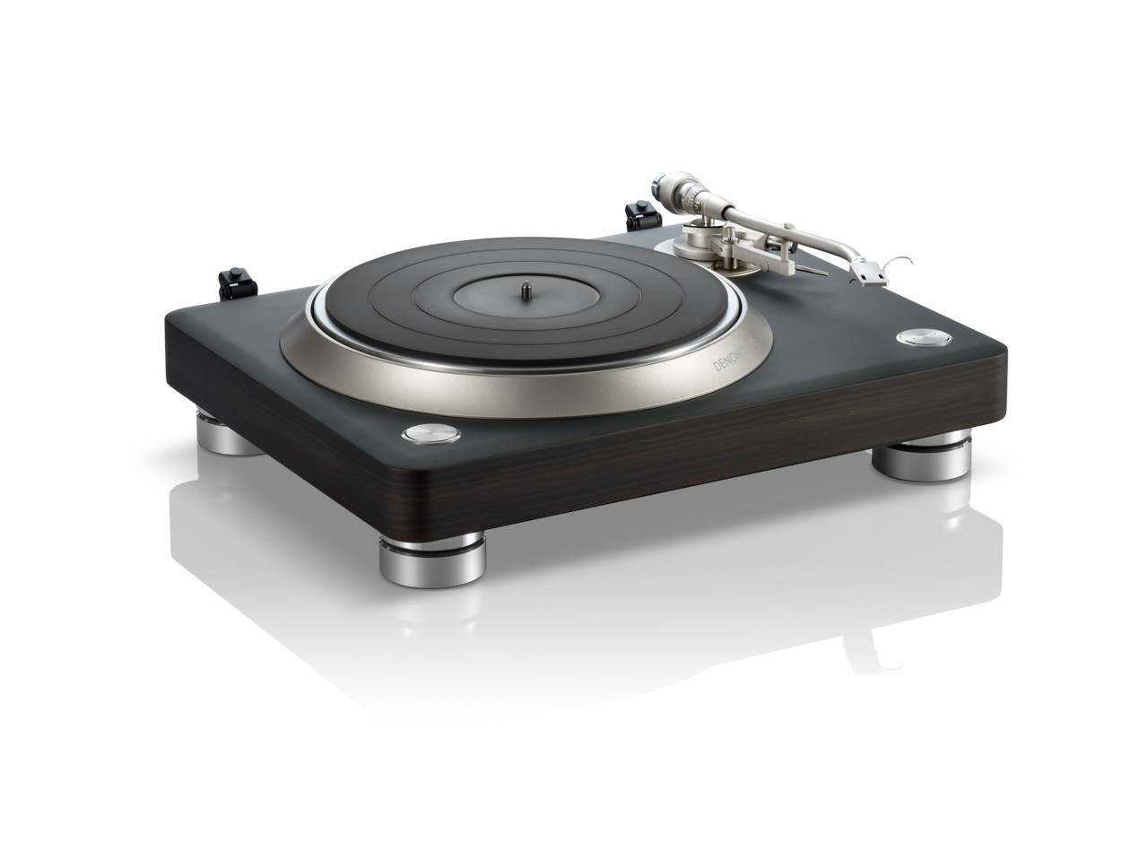 Plattenspieler, Turntable, Schwarz, Holz-Design, Tonarm