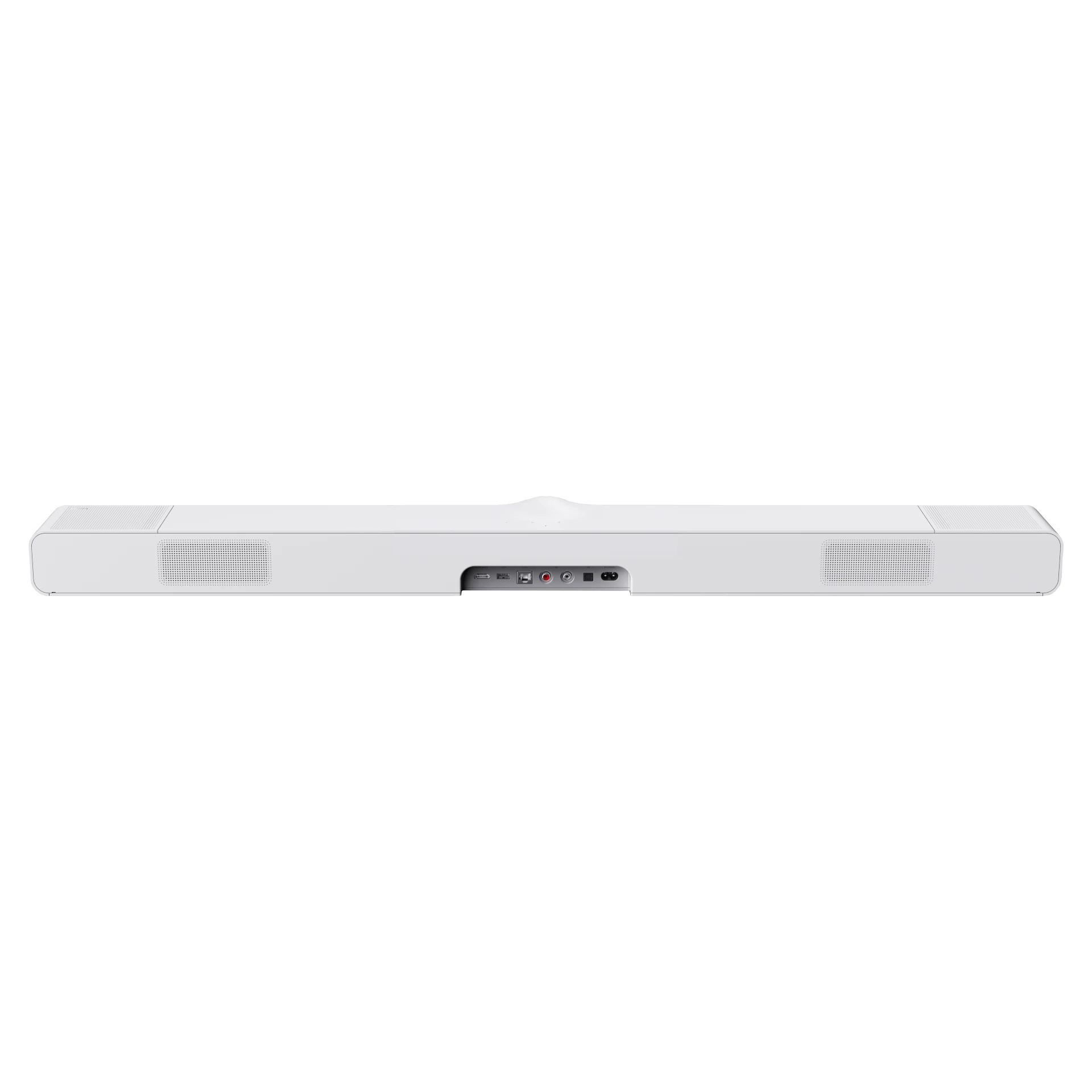 Soundbar, Weiß, Lautsprechergitter, Anschlussfeld