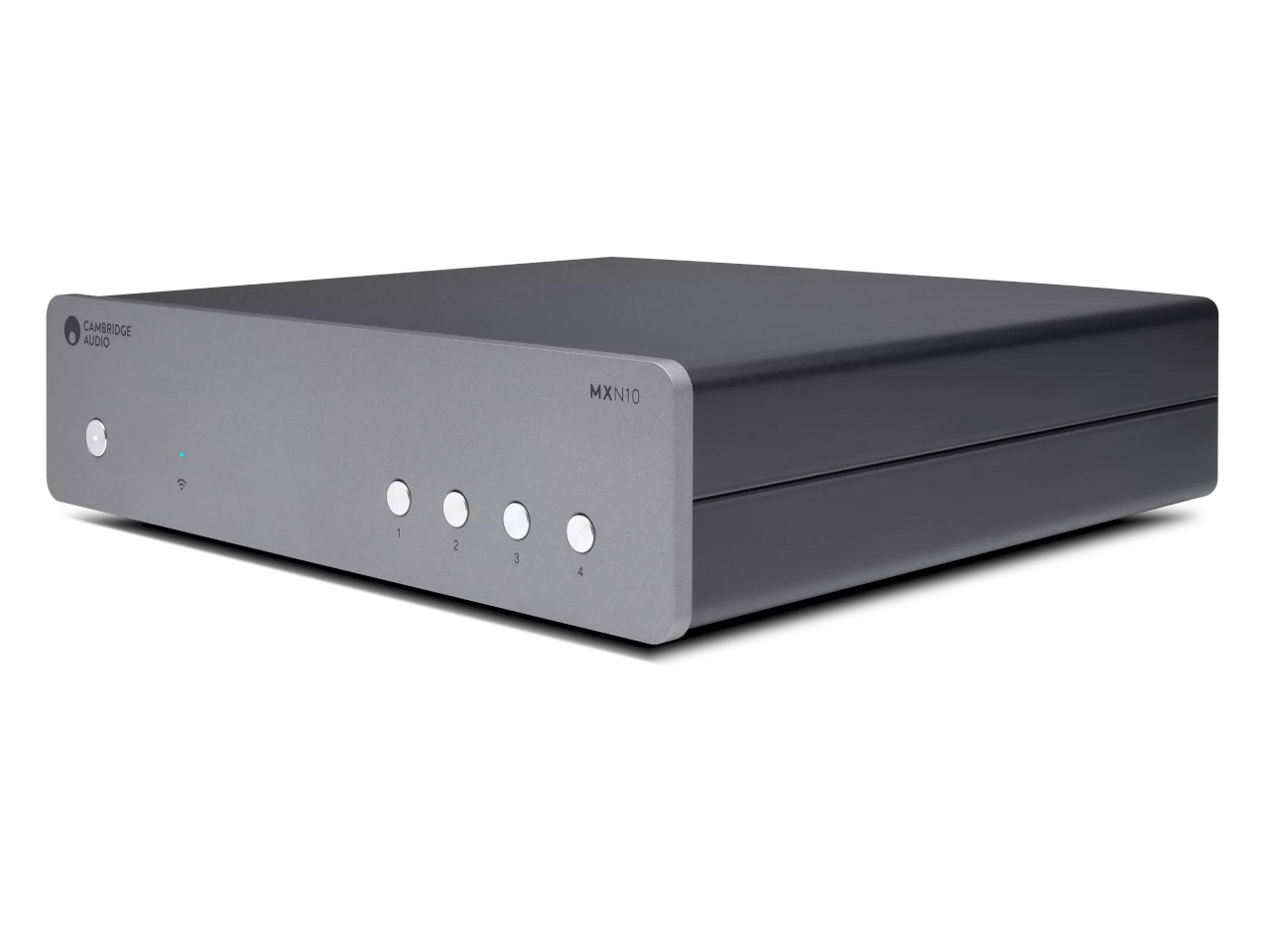 A/V-Receiver, Cambridge Audio MXN10, Stereo-Verstärker, Silber-Grau, Frontplatten-Tasten