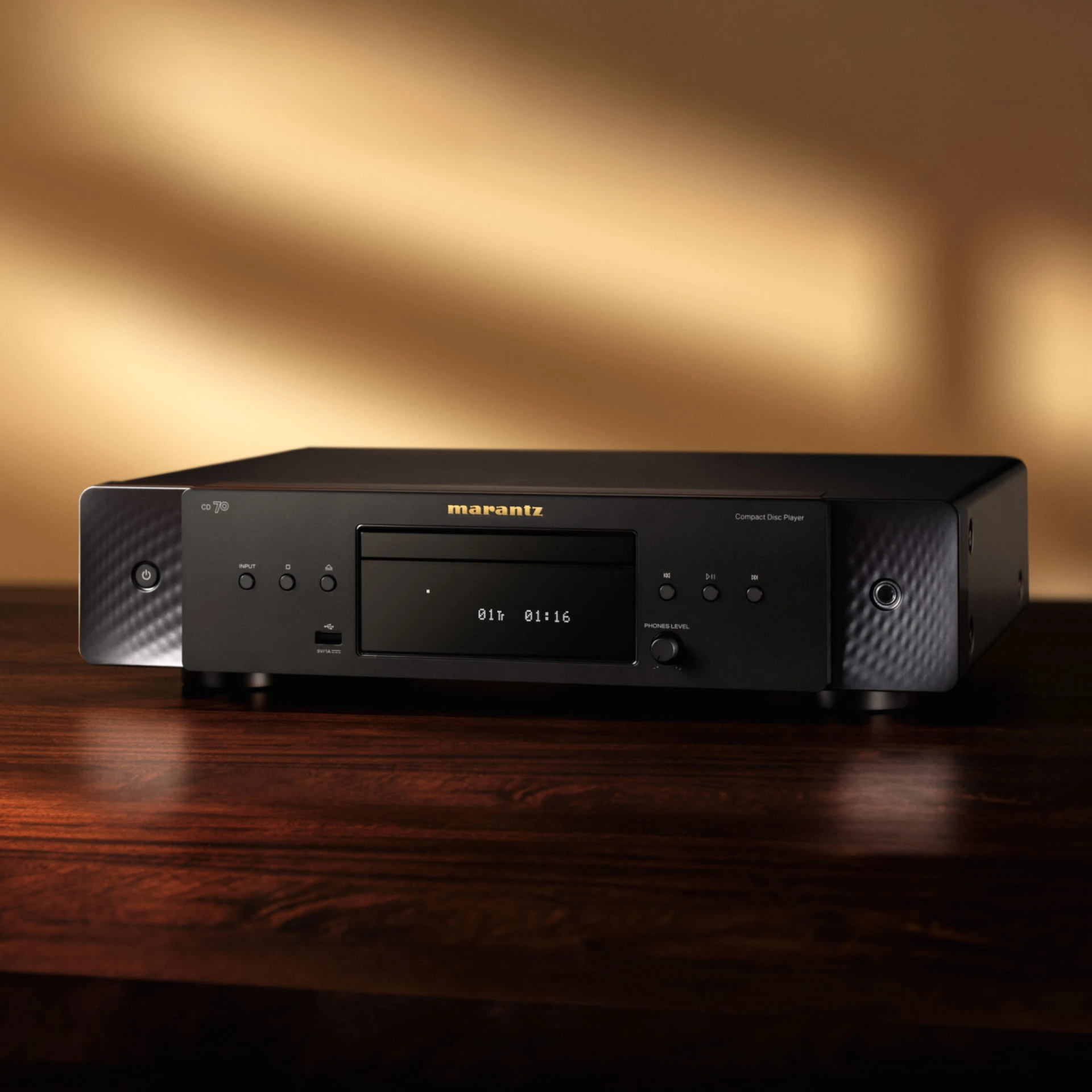 CD-Player, Hi-Fi-Anlage, Schwarz, Kopfhöreranschluss, Digitaldisplay