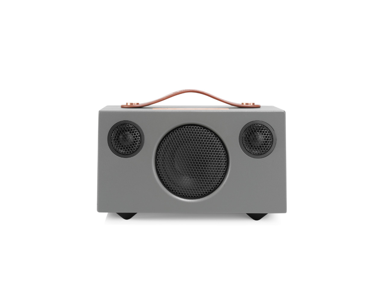 Bluetooth-Lautsprecher, tragbar, Grau, Tragegriff, Kompakt