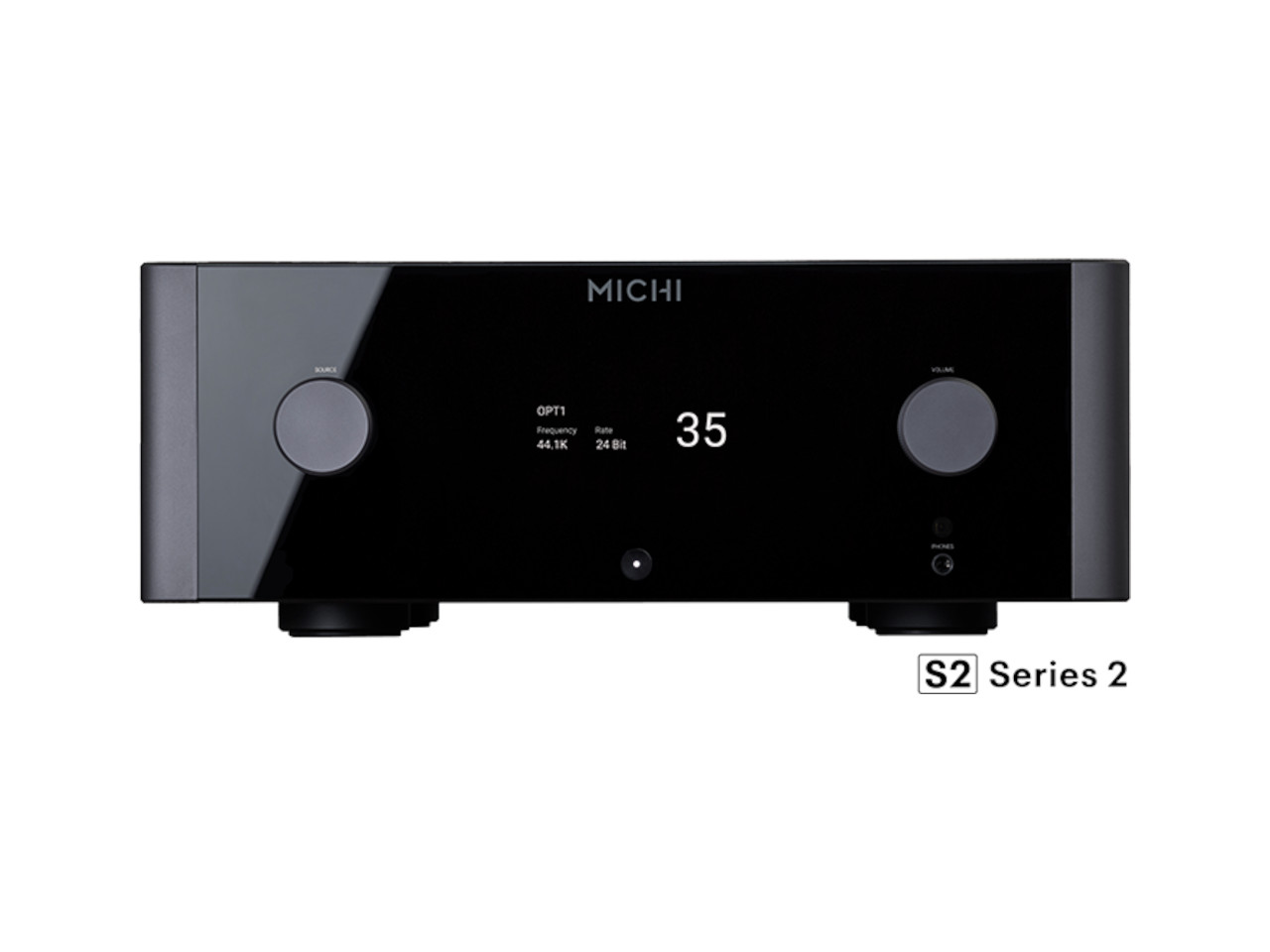 stereo-Verstärker, Audiophile-Verstärker, digitales Display, schwarze Front, S2 Series 2