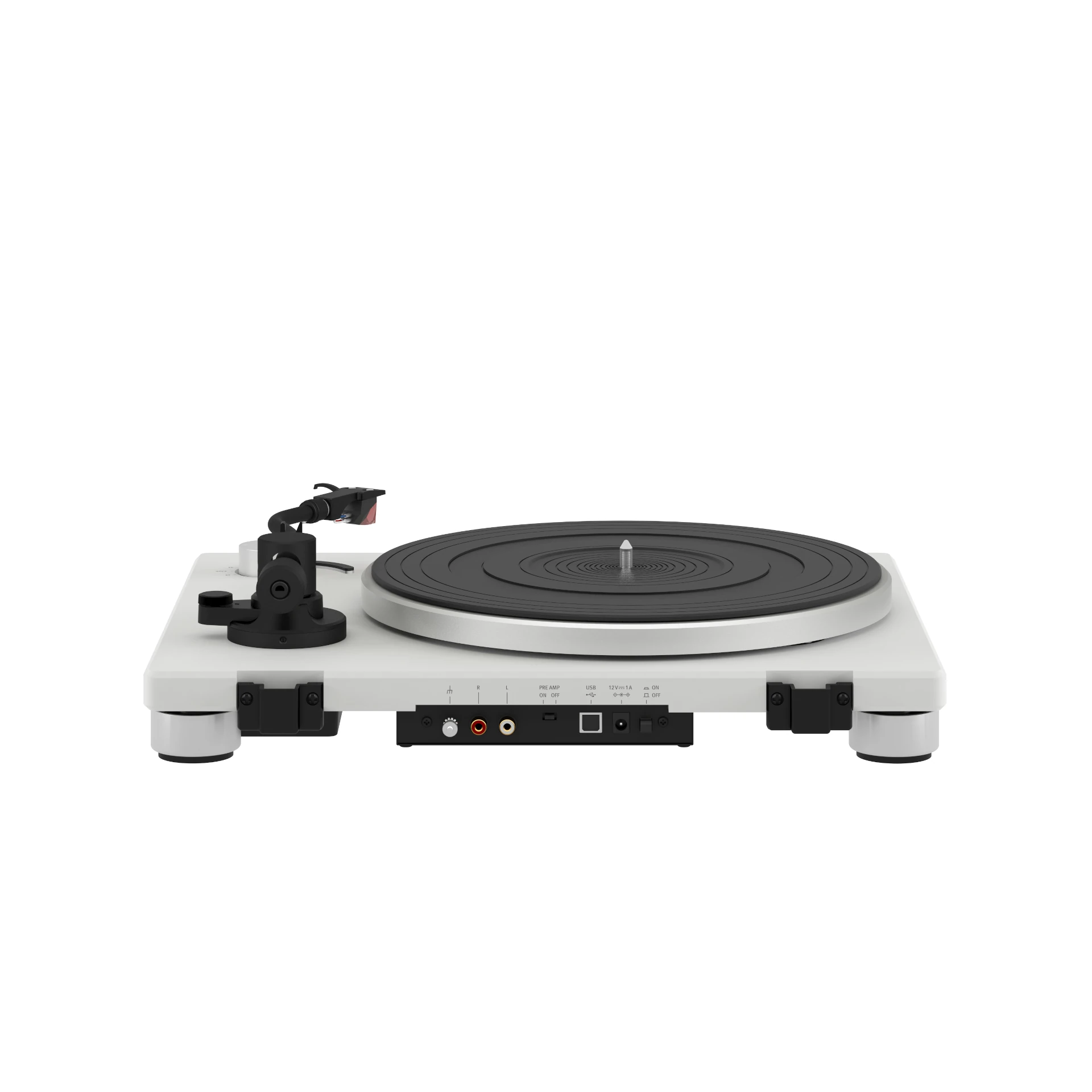 Plattenspieler, Turntable, Tonarm, Kabelanschlüsse, Rundtisch
