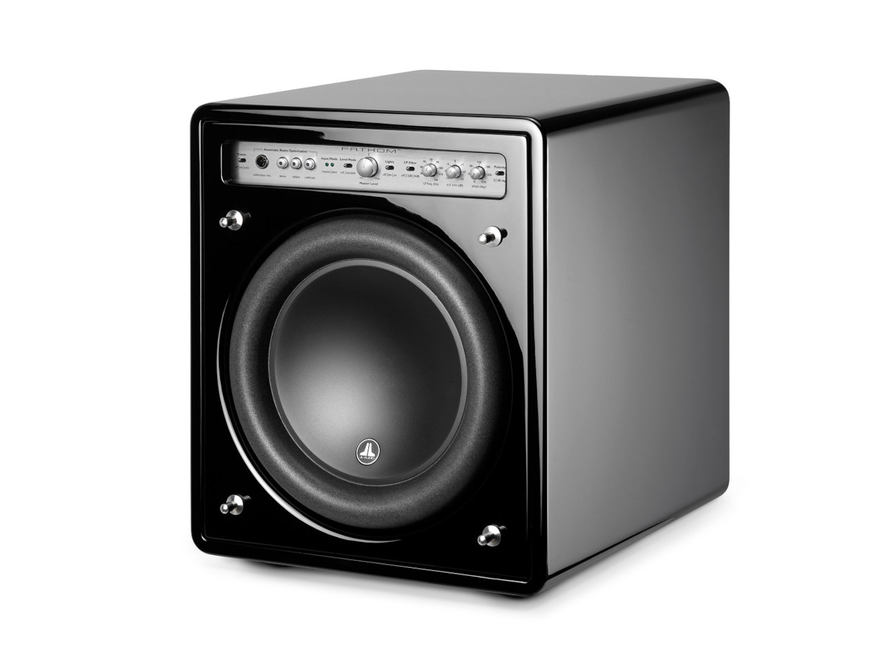 Subwoofer, Woofer, Bass-Lautsprecher, Schwarcher Korpus, Elektronikgerät