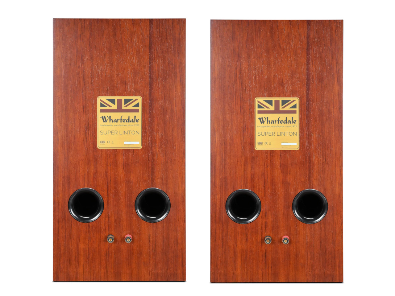 Lautsprecher, Holz, Paar, vordere Seite, goldene-Plakette