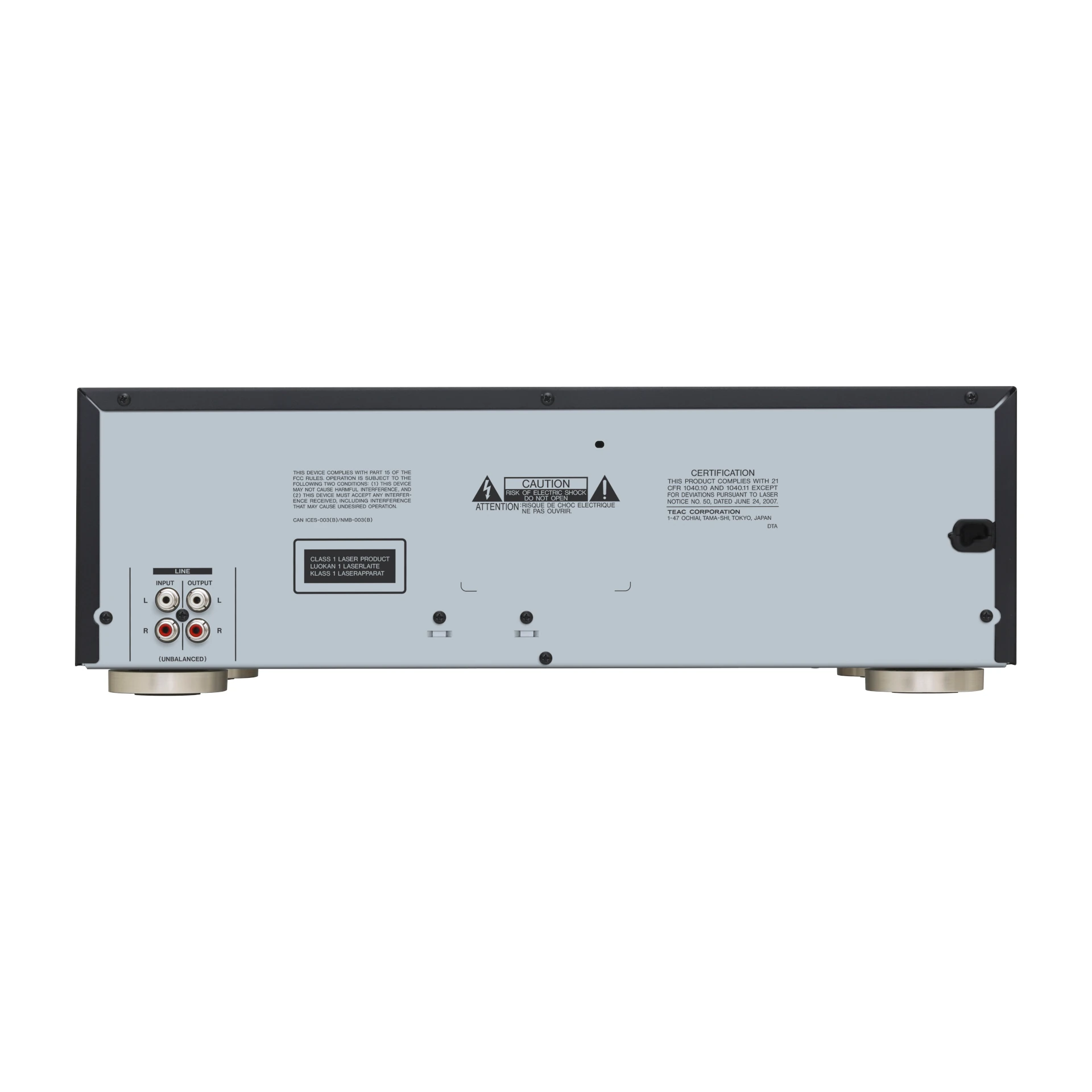 rückseite, _audio_verstärker, unbalancedausgänge, RCA_Anschlüsse, Metallgehäuse