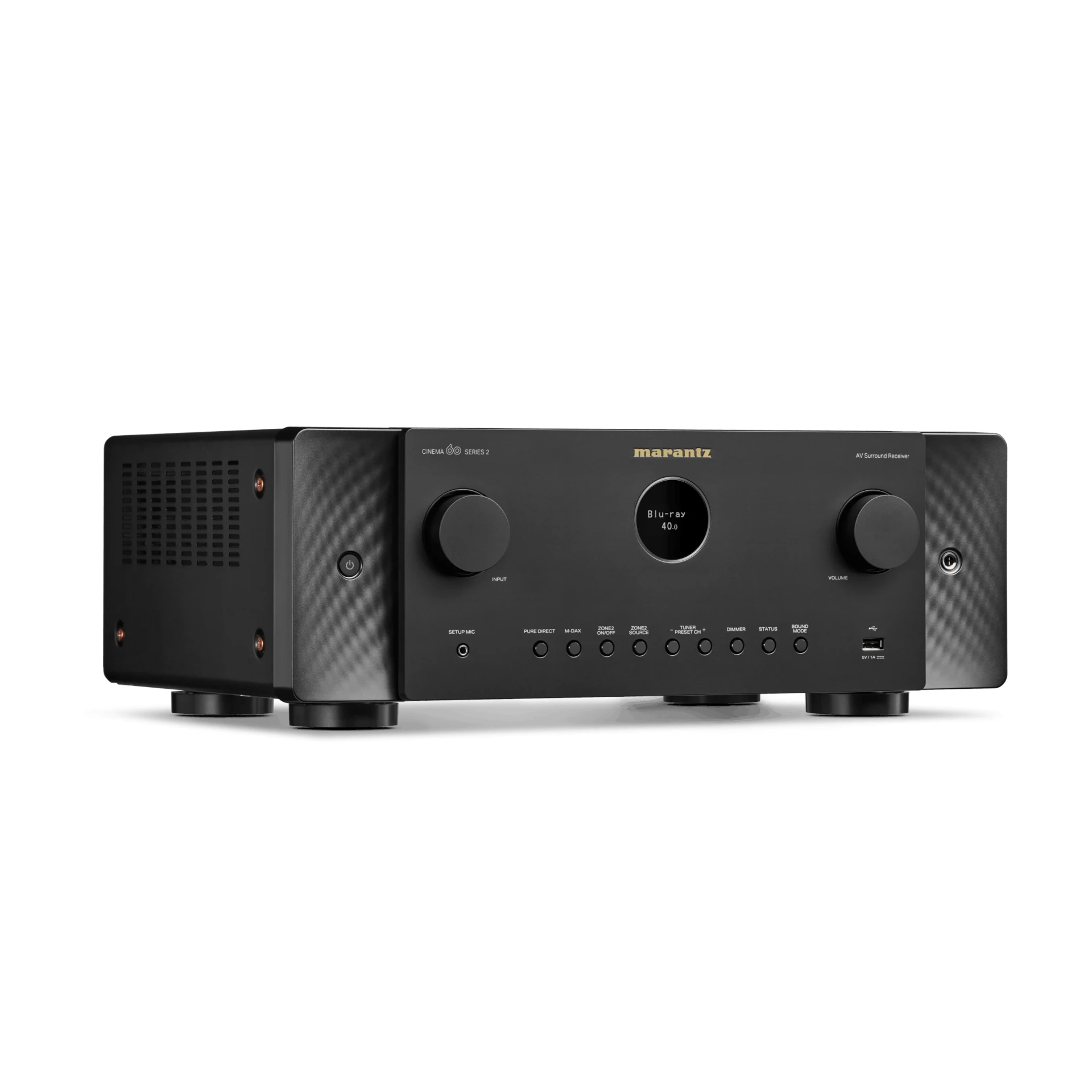 AV-Receiver, Blu-ray, Schwarz, HiFi, Vorderseite