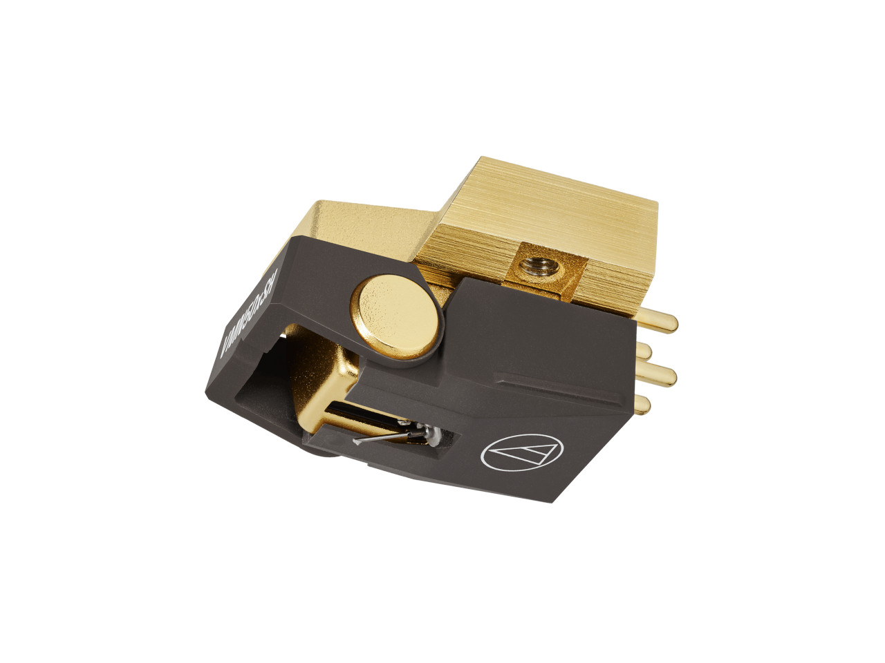 Phono-Tonabnehmer, Vinyl-Schallplatte Abtastkopf, Gold, schwarzer Körper, Tip-on Gehäuse