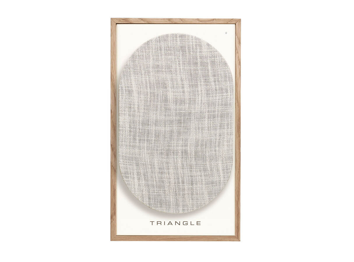 Wandbild, Geometric, Oval, Textiltexture, Rahmenholz