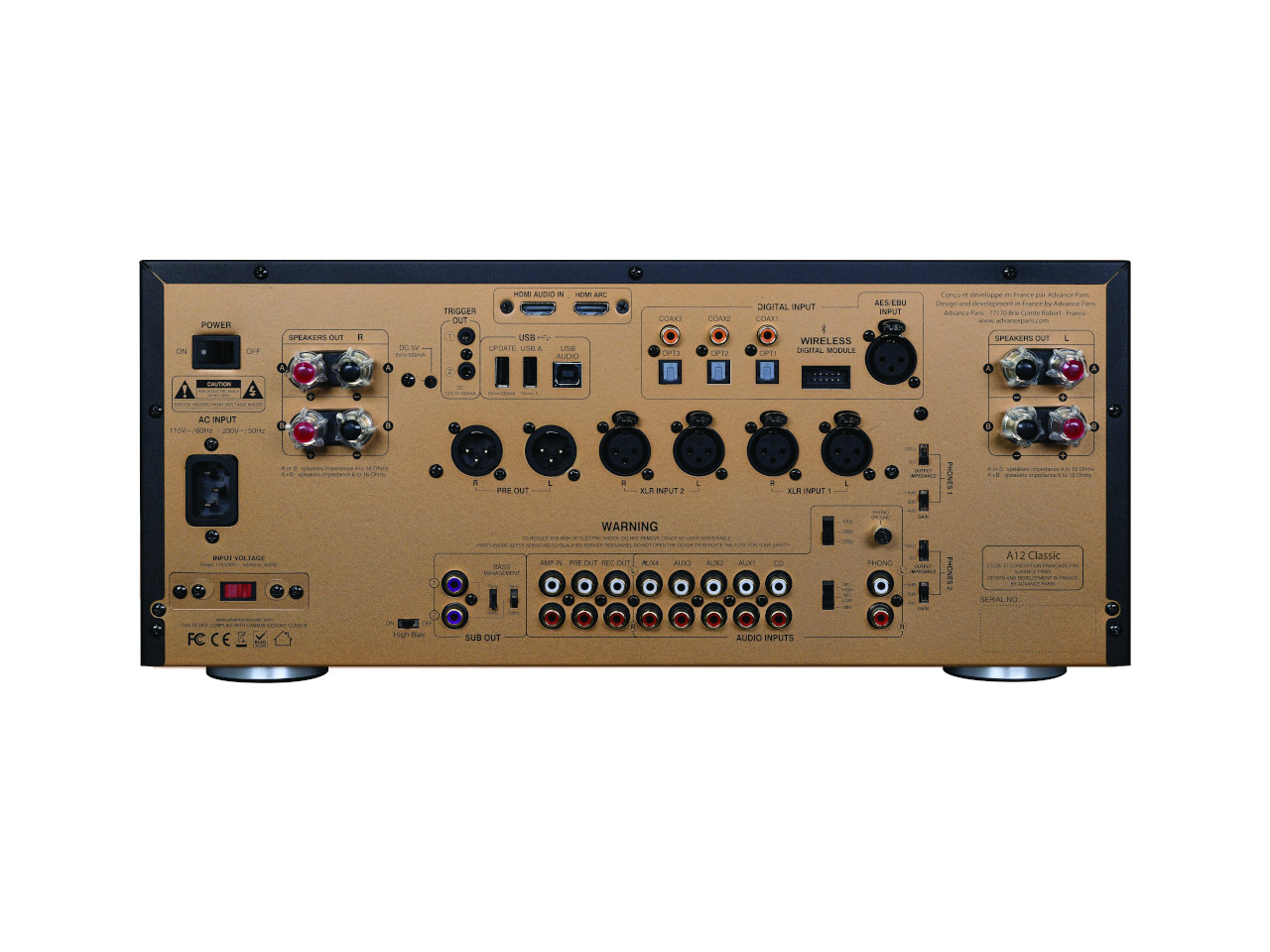 AV-Empfänger, Rückseite, Anschlüsse, Kabelanschlüsse, Gehäuse