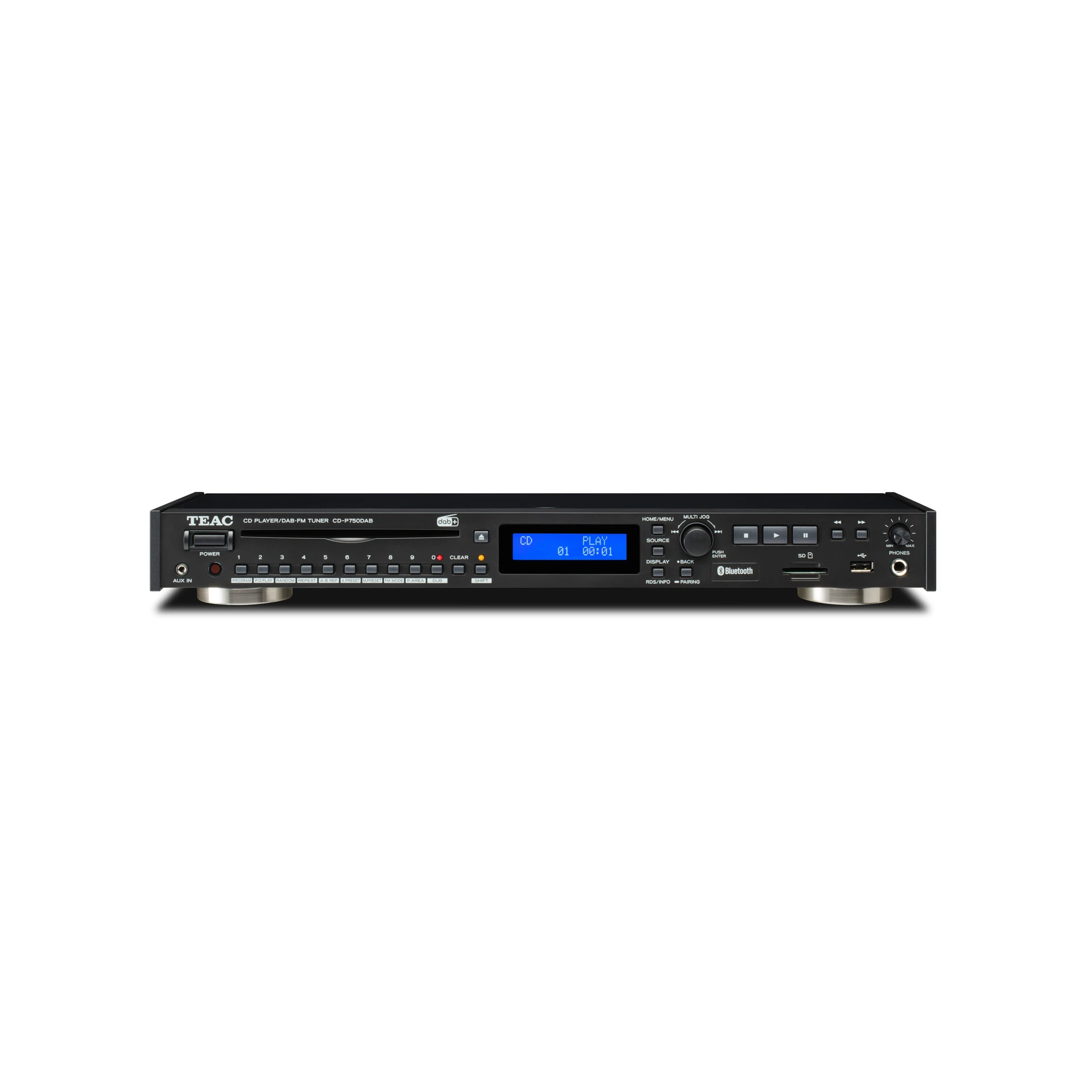 CD-Player, Multimedia Receiver, Bluetooth, Rackmount, Digital display