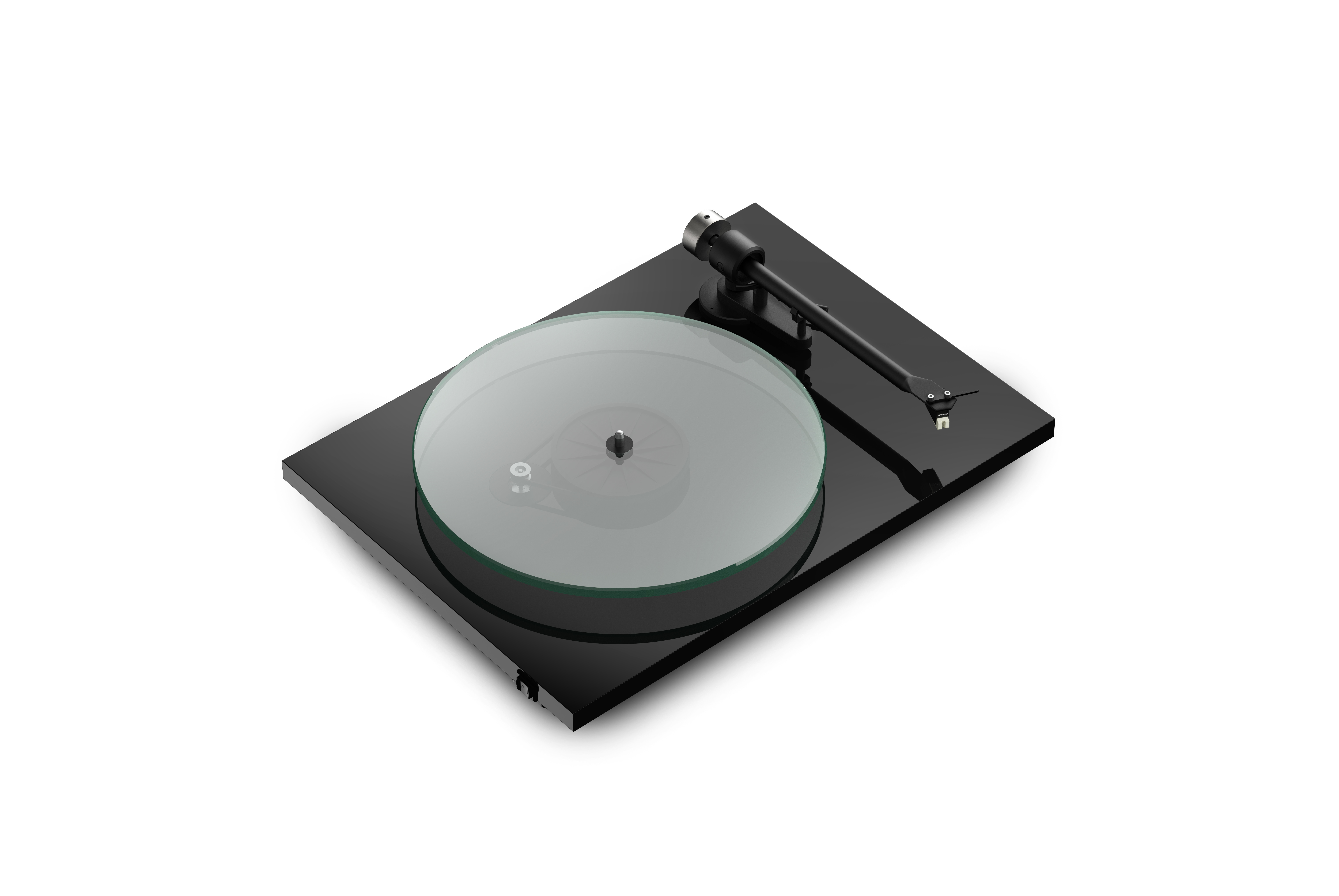 Plattenspieler, Turntable, Vinyl, Tonearm, Glas Platte