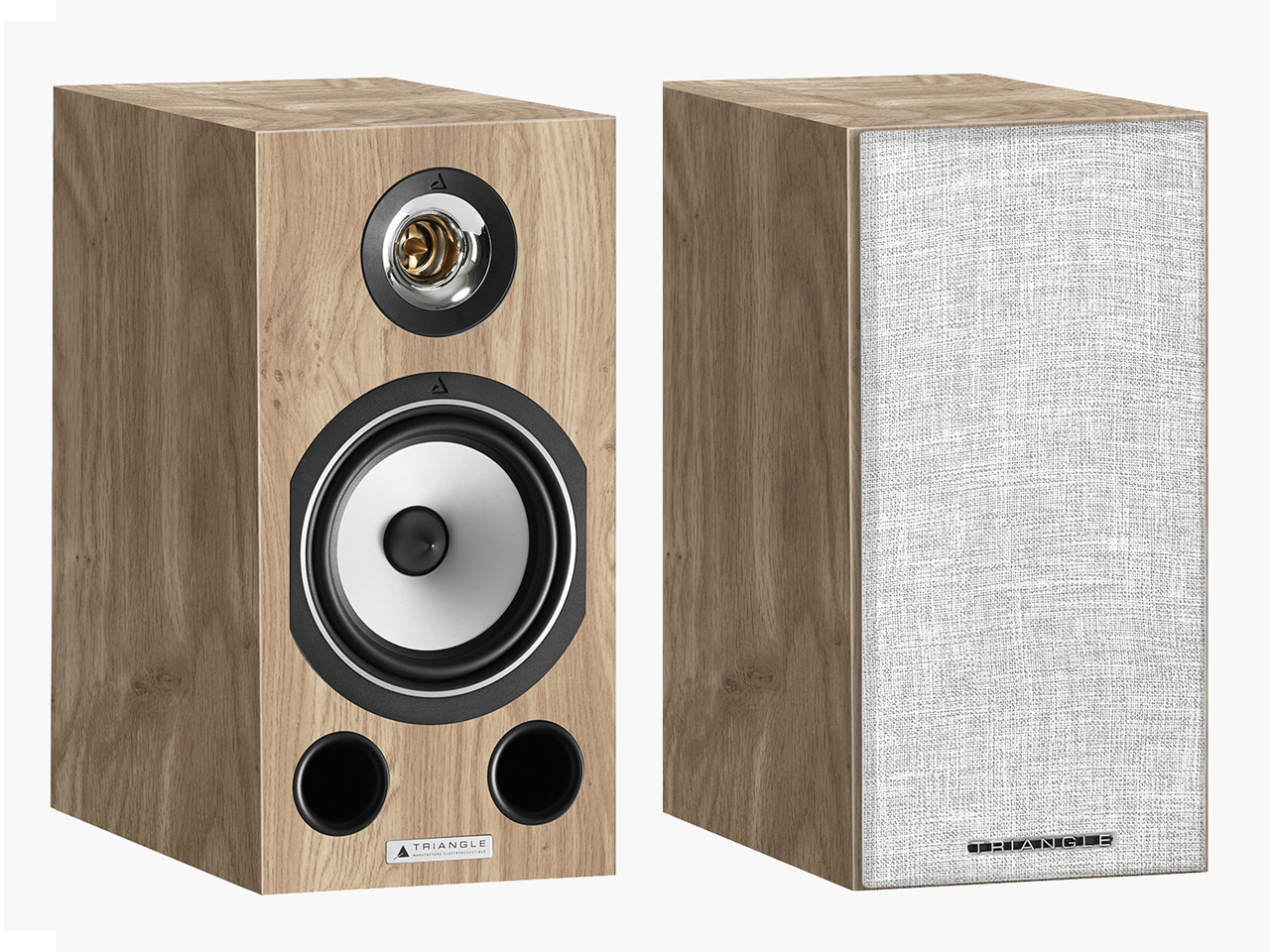 Lautsprecher, Stereo-Lautsprecher, Holzoptik, 2-Wege, Frontgitter-Design