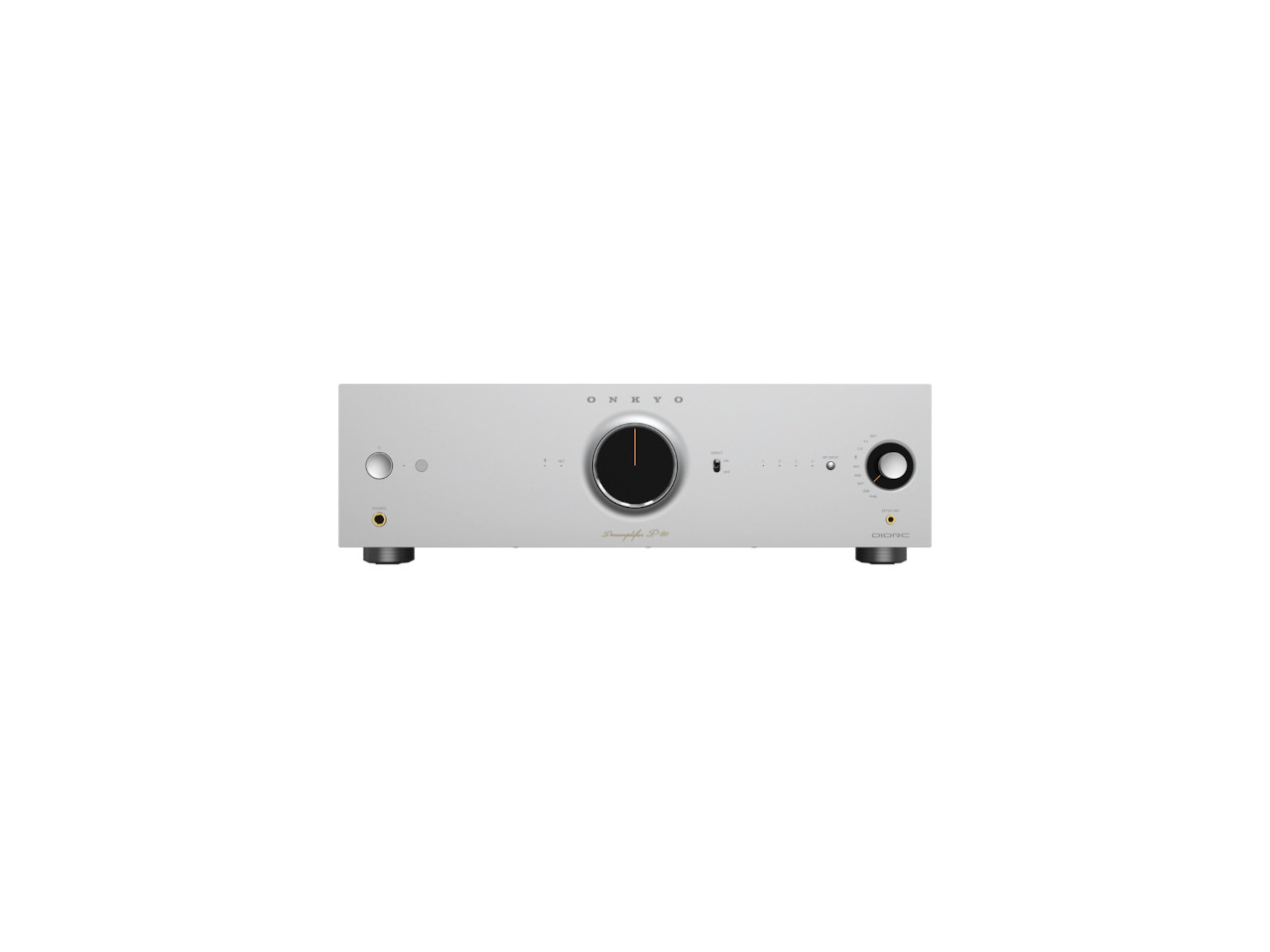 stereo Vorverstärker, Hi-Fi-Verstärker, Metallisch Silber, Drehknopf, Frontabdeckung