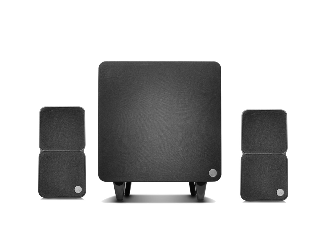 lautsprecher, 3-teiliges surround-set, satellitenlautsprecher, subwoofer, heimkino