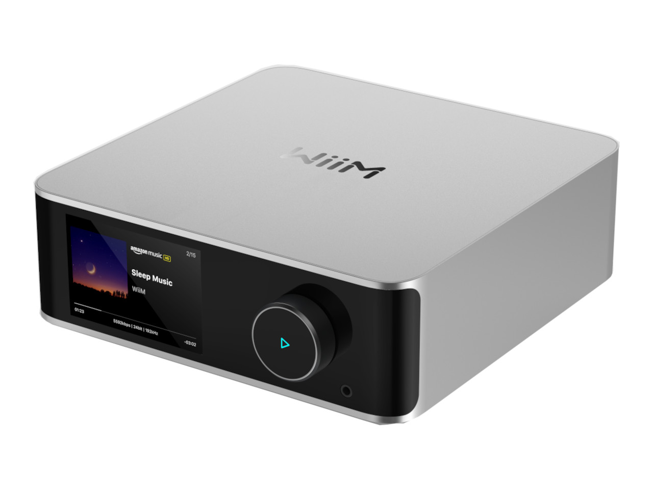 Kompakt-Verstärker, Digitaler Audio-Player, Netzwerk-Player, Display-Bedienfeld, Rundes Drehrad