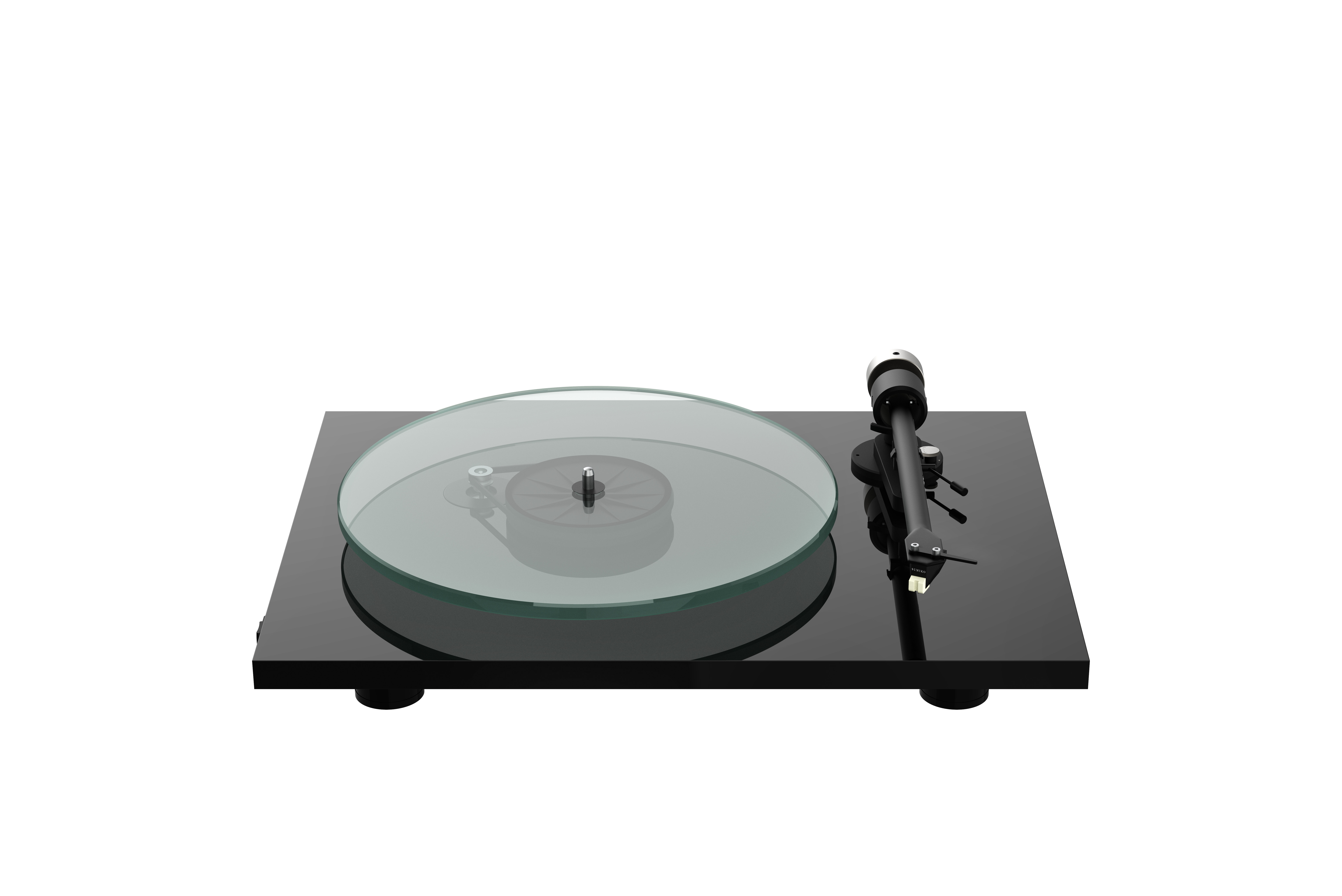 Plattenspieler, Turntable, Schwarz, Glasplatte, Tonarm