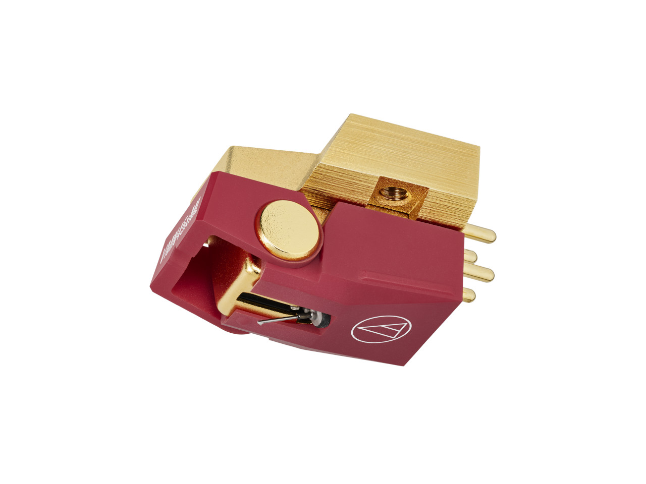 Turntable-Nadel, Cartridge, Gold, Rotes Gehäuse, Stiftkontakte