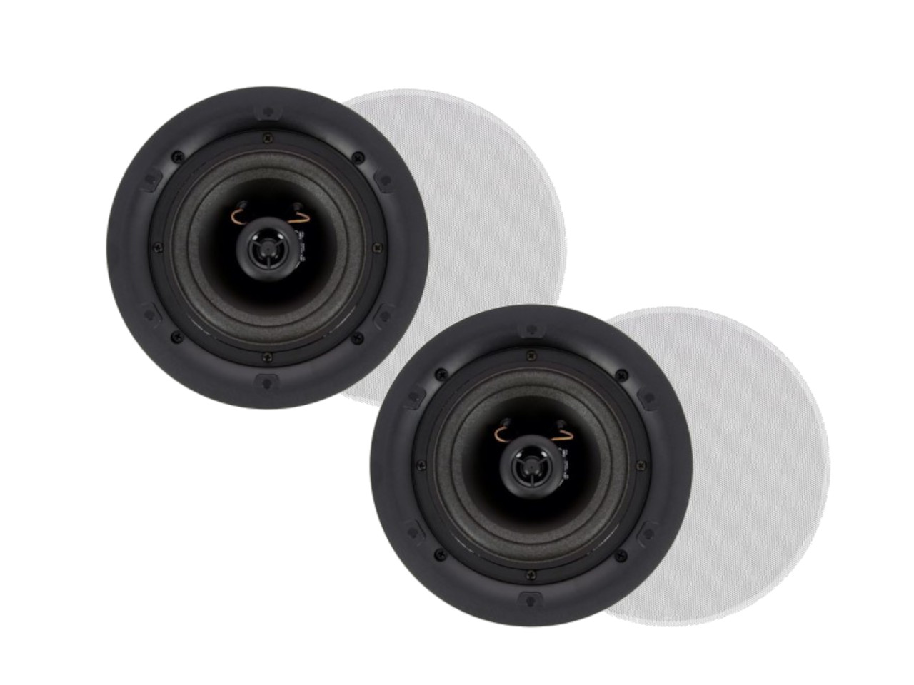 Lautsprecher, Lautsprecher-Paar, Wand?, Rundlautsprecher, Schwarze Membran