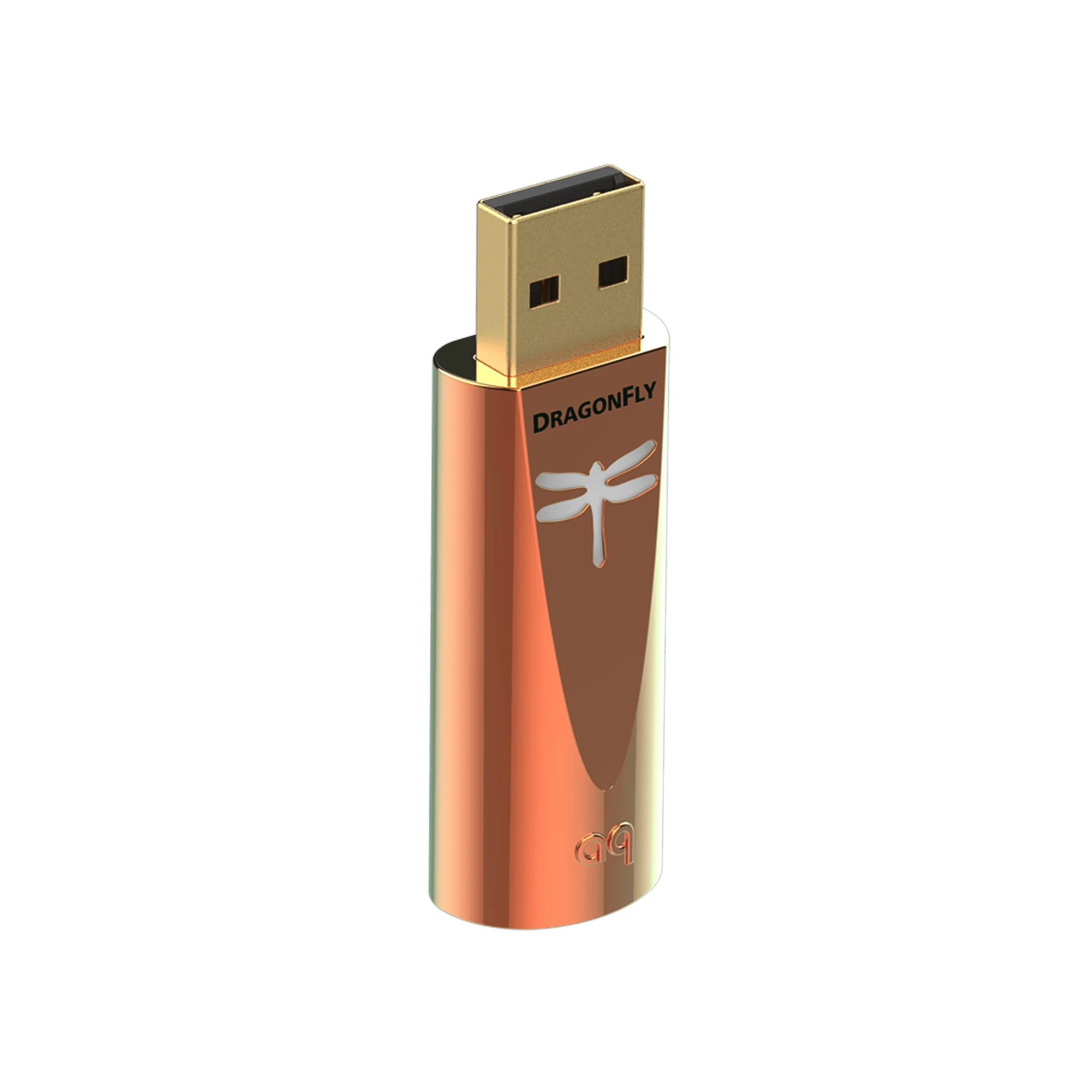 USB-Stick, Goldfarbig, Dragonfly-Logo, Metallisch, USB-Stick Speichermedien