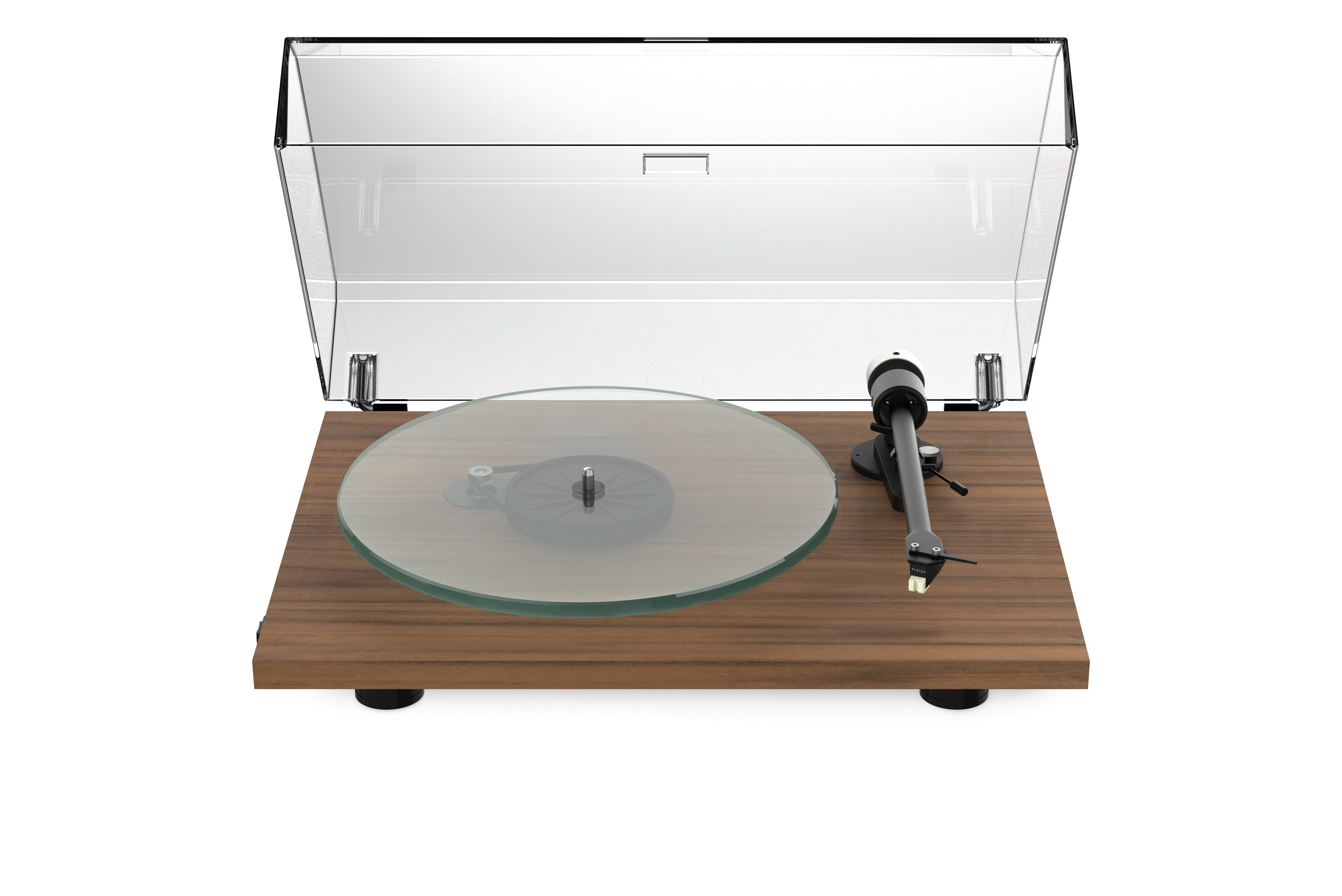 Plattenspieler, Turntable, Glasplatte, Holzplattentisch, Tonarm