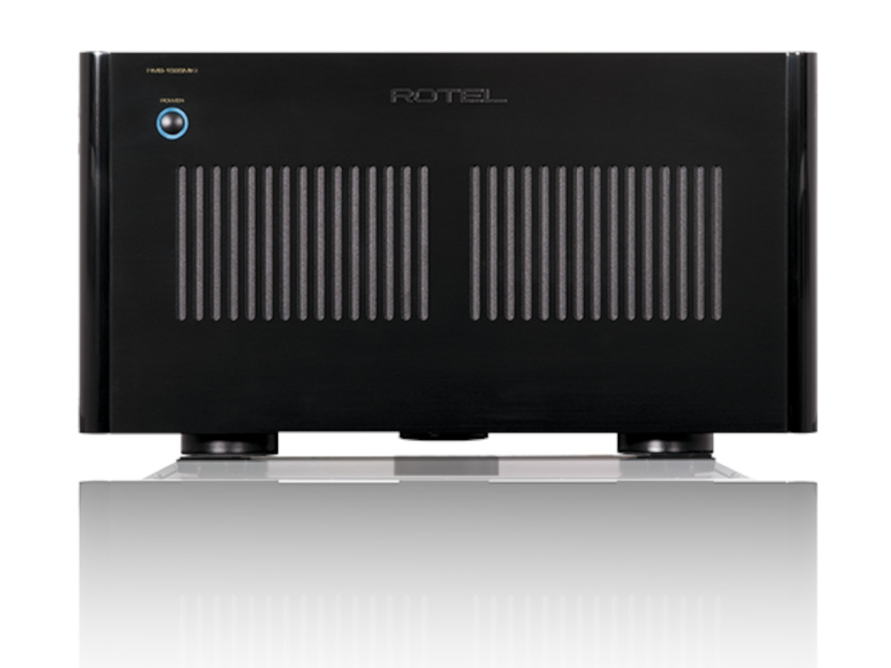 stereoverstärker, schwarz, belüftetes panel, rotel, audio-gerät