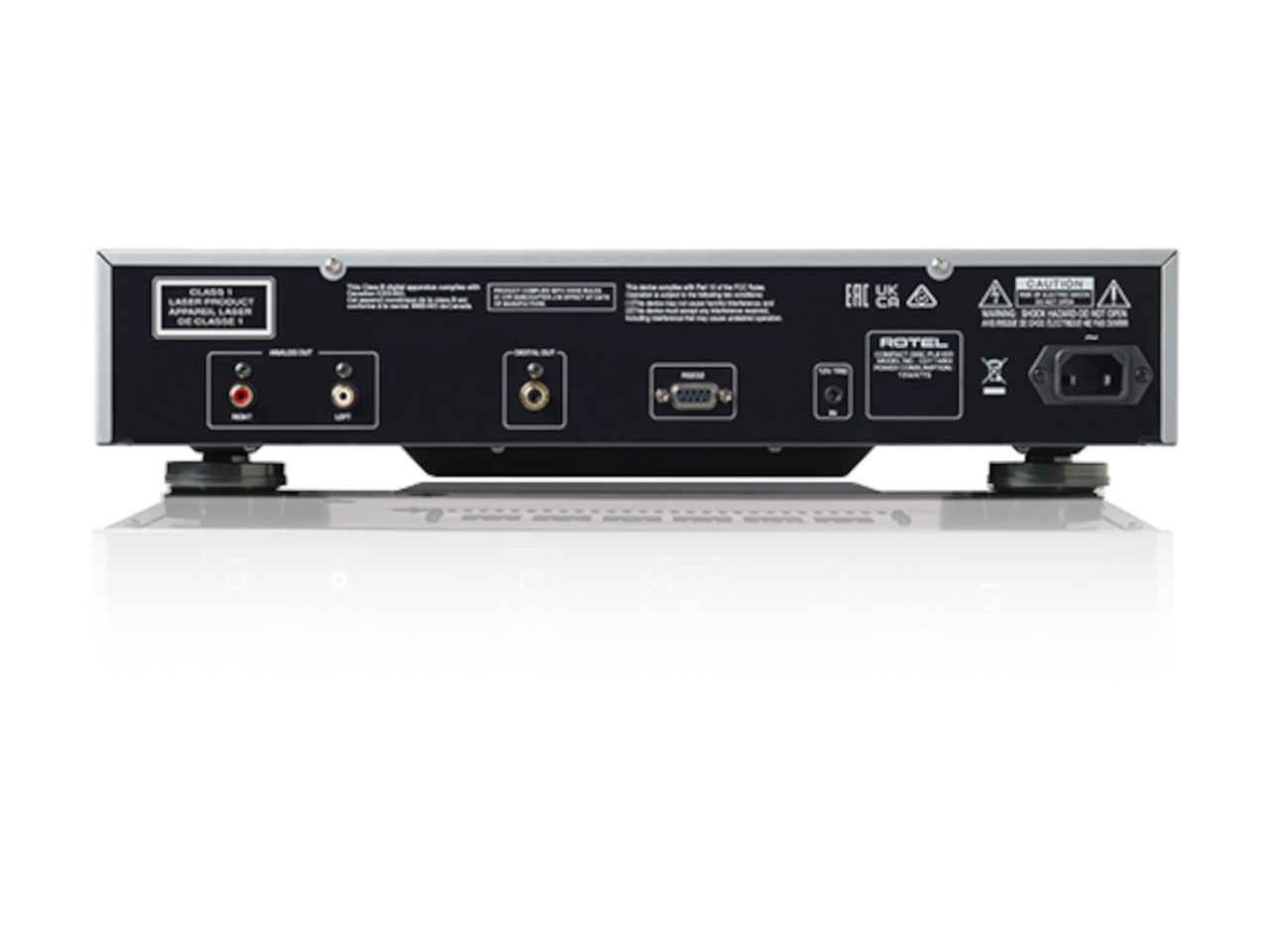 Rear panel, RCA Anschlüsse, VGA-Port, Netzeingang, Rotel Receiver