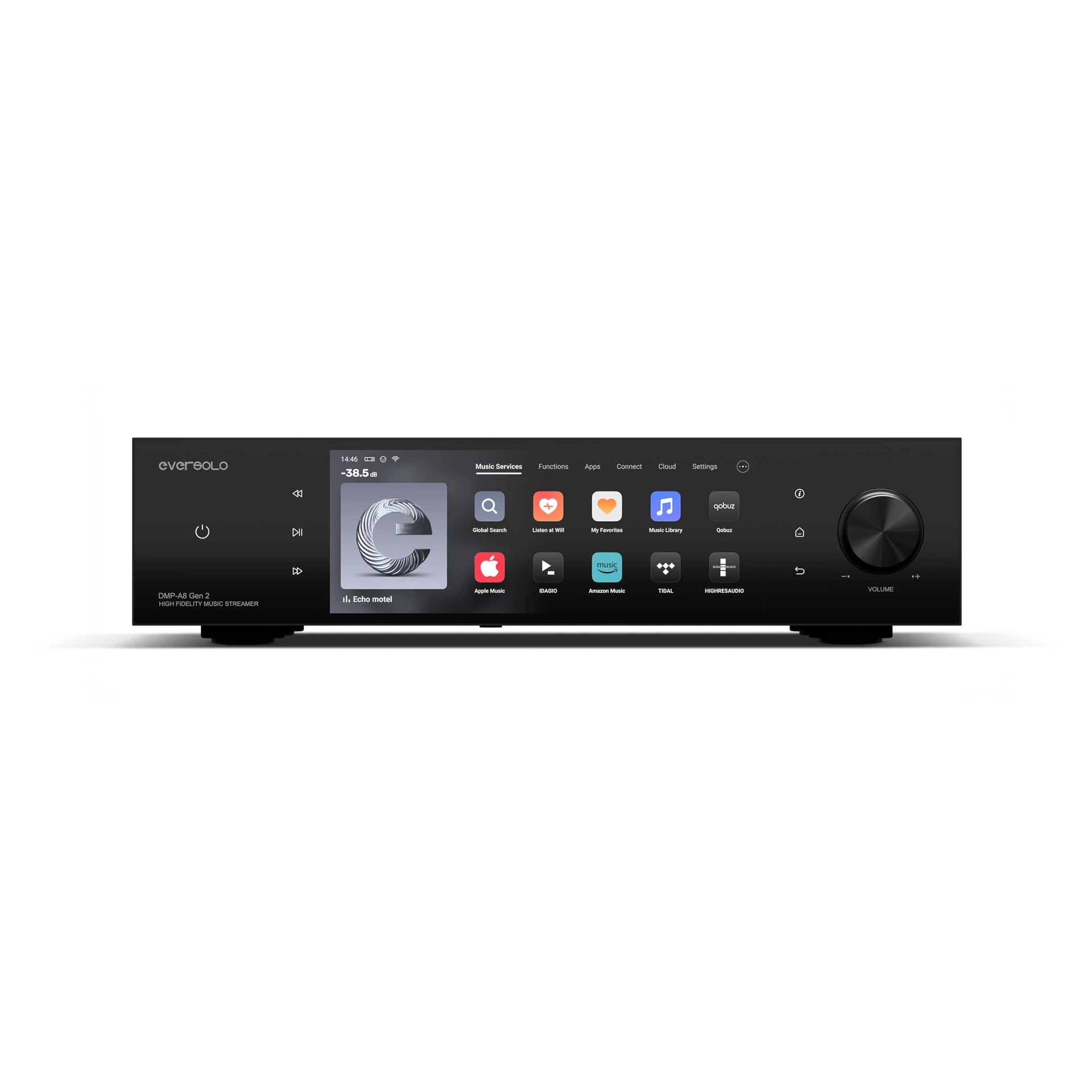 HiFi-Verstärker, Network-Receiver, Digital-Display, Klangregelung, RCA-Ausgänge
