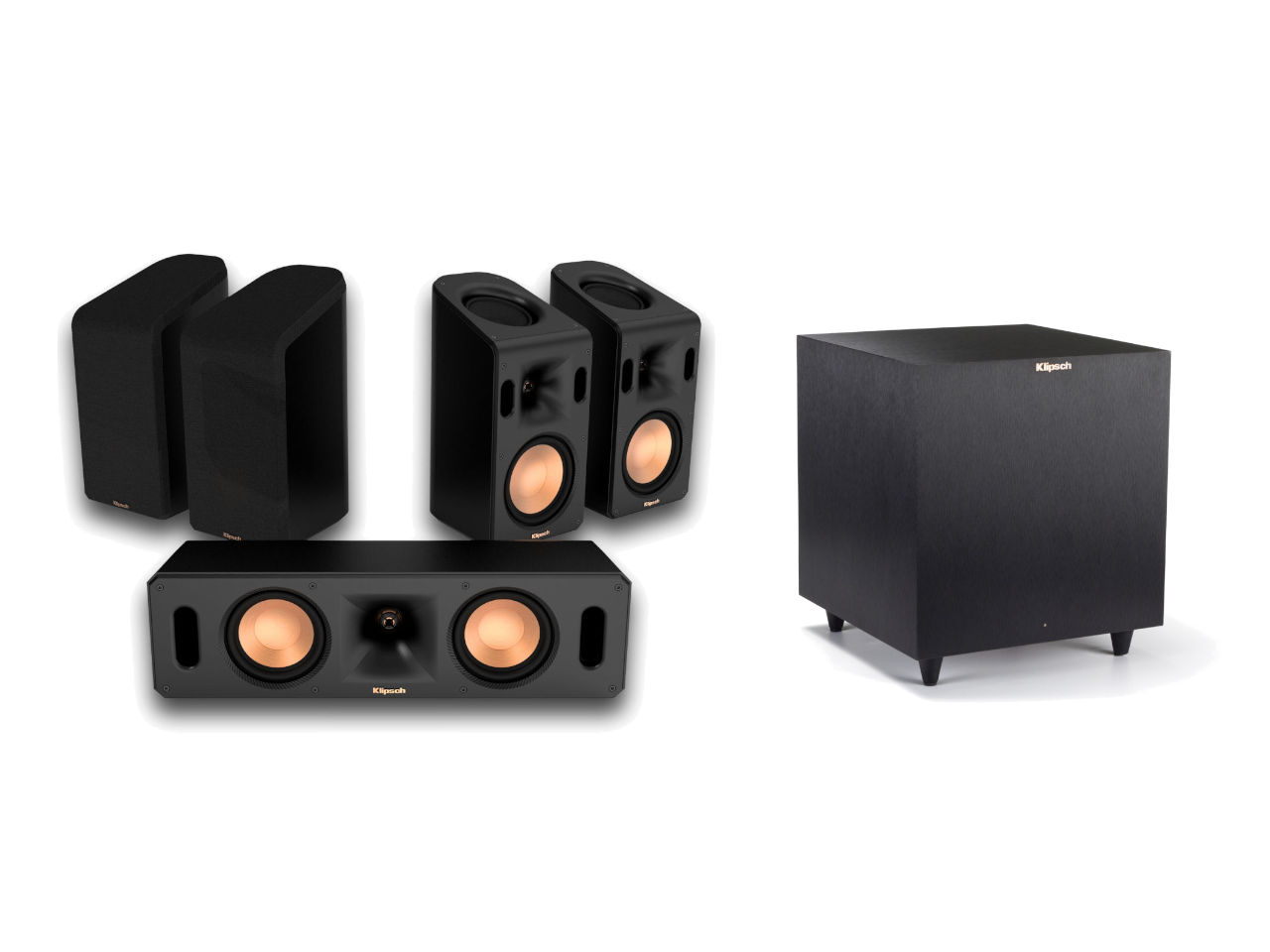Klipsch Reference Cinema System 5.1.4 Atmos R-8SW Elektronik, Sprecher
